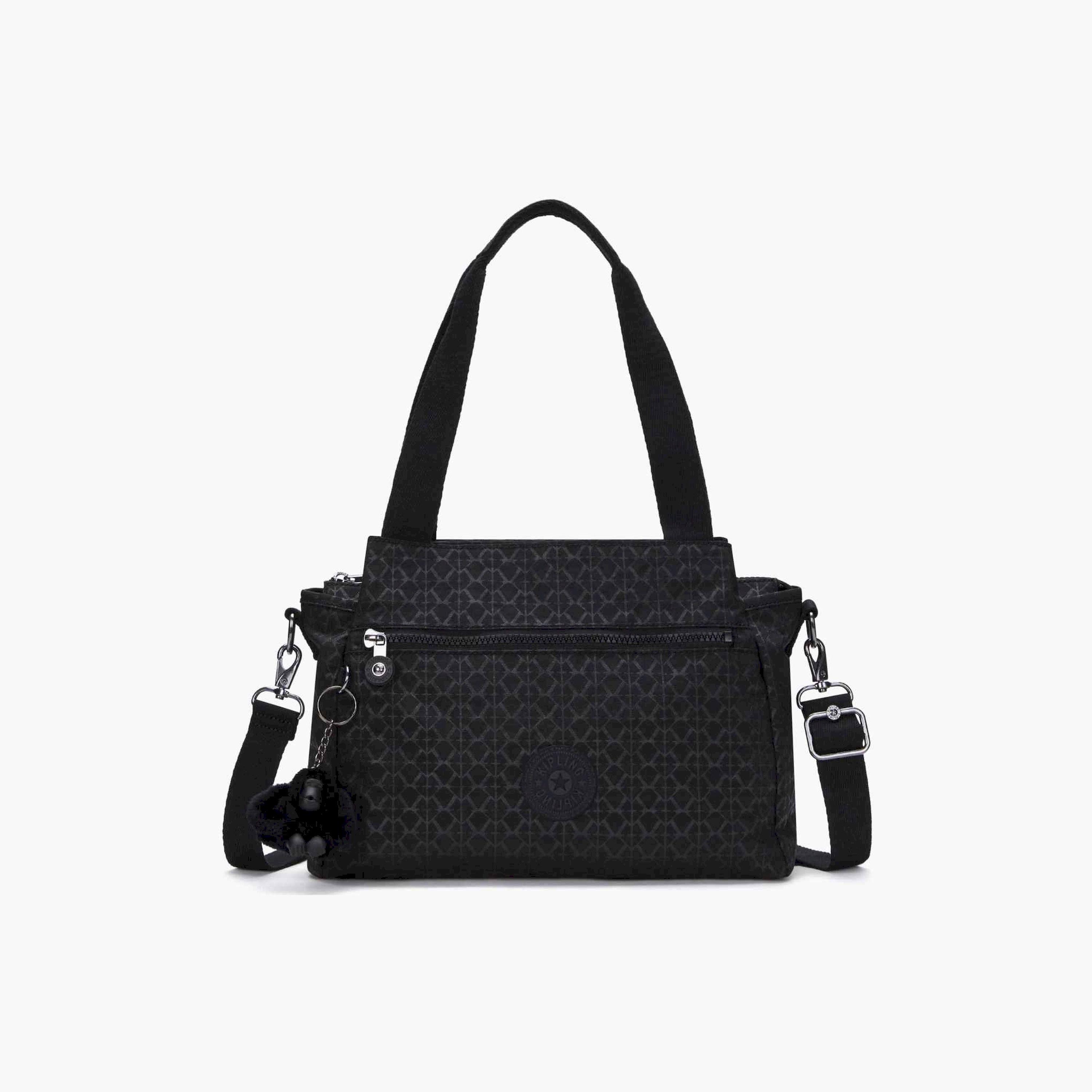 Kipling Elysia Textured Double Handle Satchel Bag with Zipper closure and Adjustable Strap-women-bagsandwallets-handbags-image-1