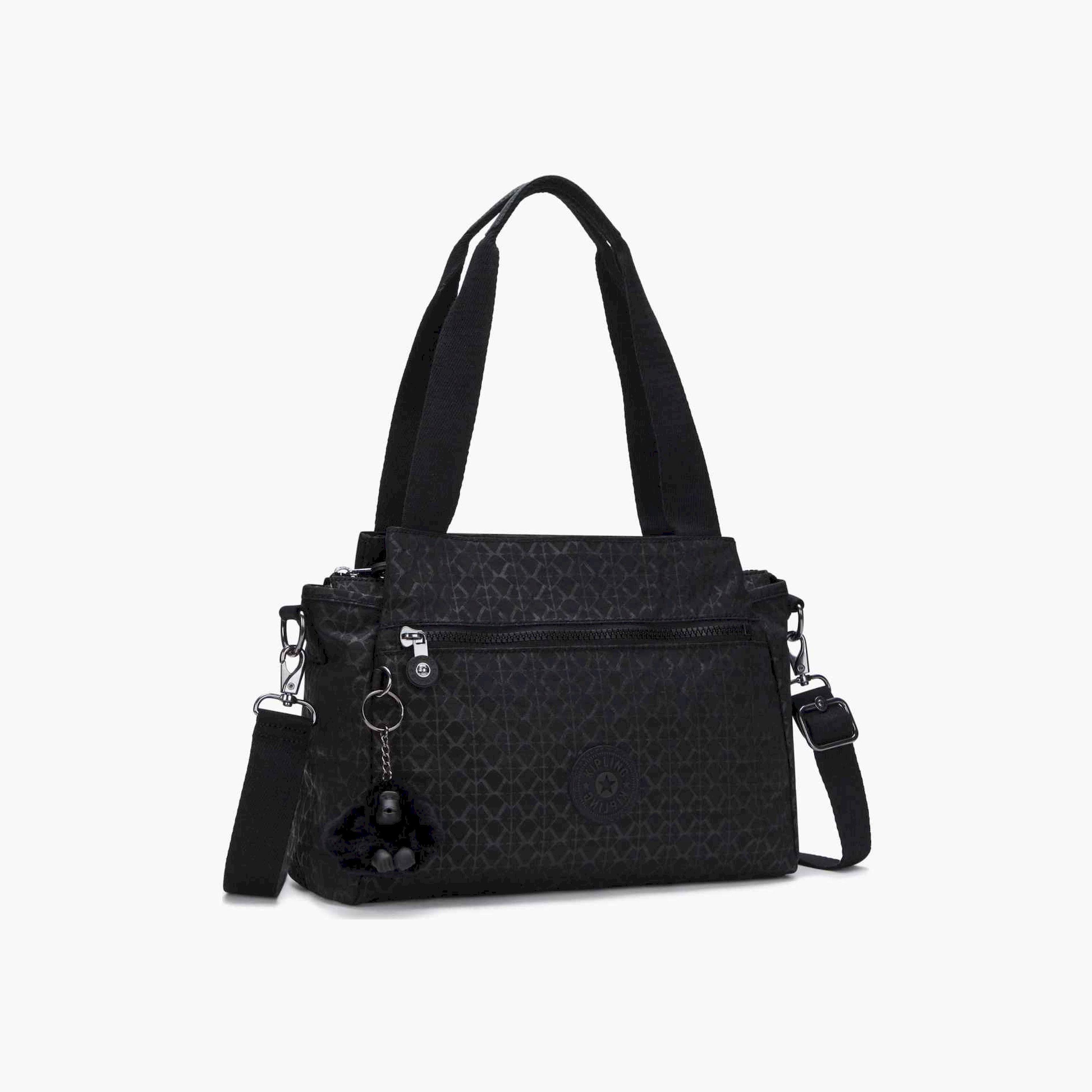 Kipling Elysia Textured Double Handle Satchel Bag with Zipper closure and Adjustable Strap-women-bagsandwallets-handbags-image-2
