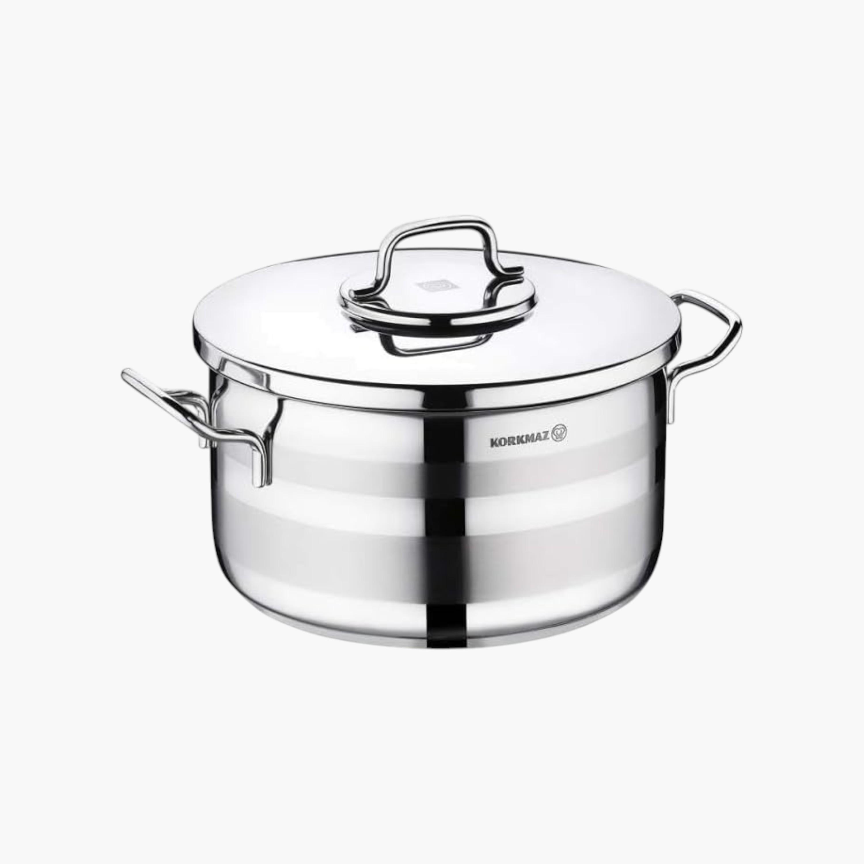 Korkmaz Astra Stainless Steel Cooking Pot with Lid - 2 L