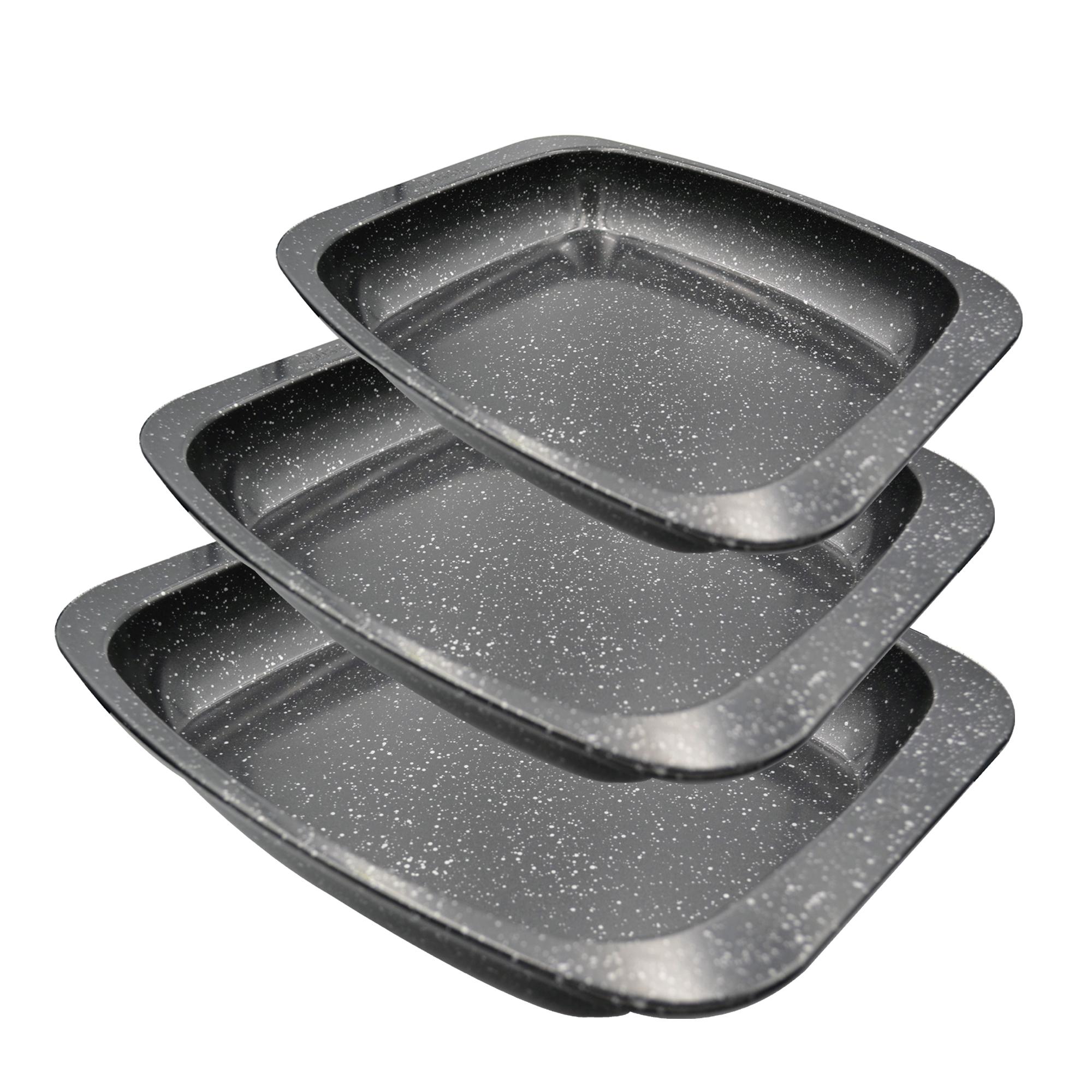 Prestige Granite Stone 3-Piece Roaster Set