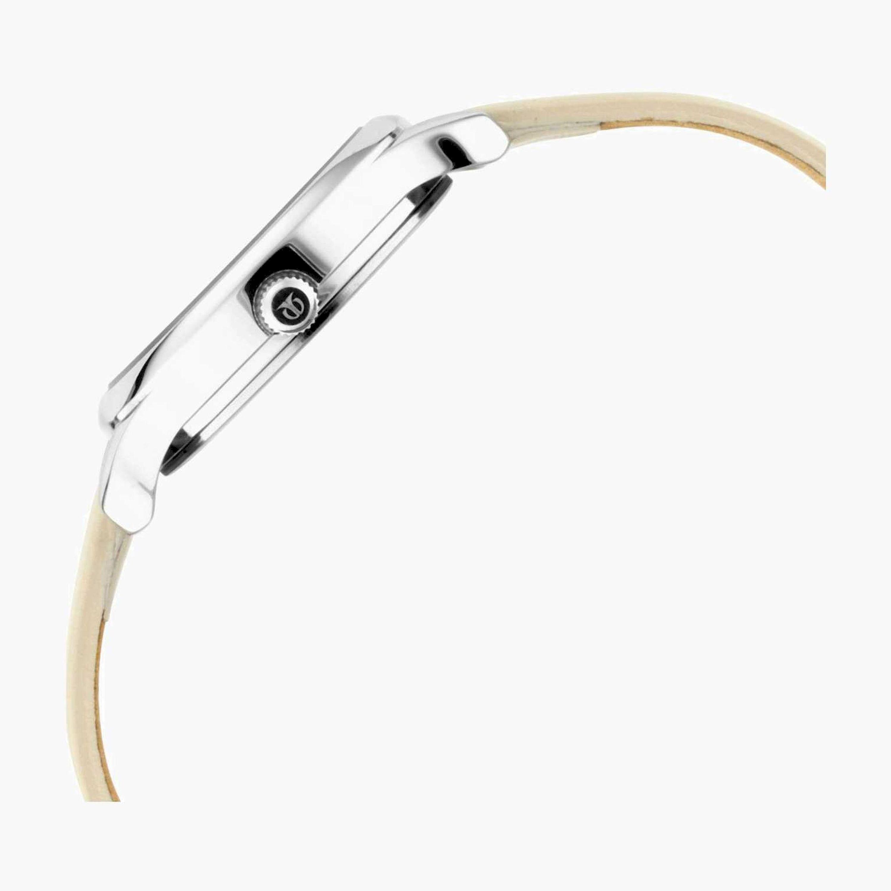 تيتان- ساعة يد  تناظرية للنساء سوار جلدي لون بيج  38مم  | NS2481SL11-women-watchesandjewellery-watches-image-3