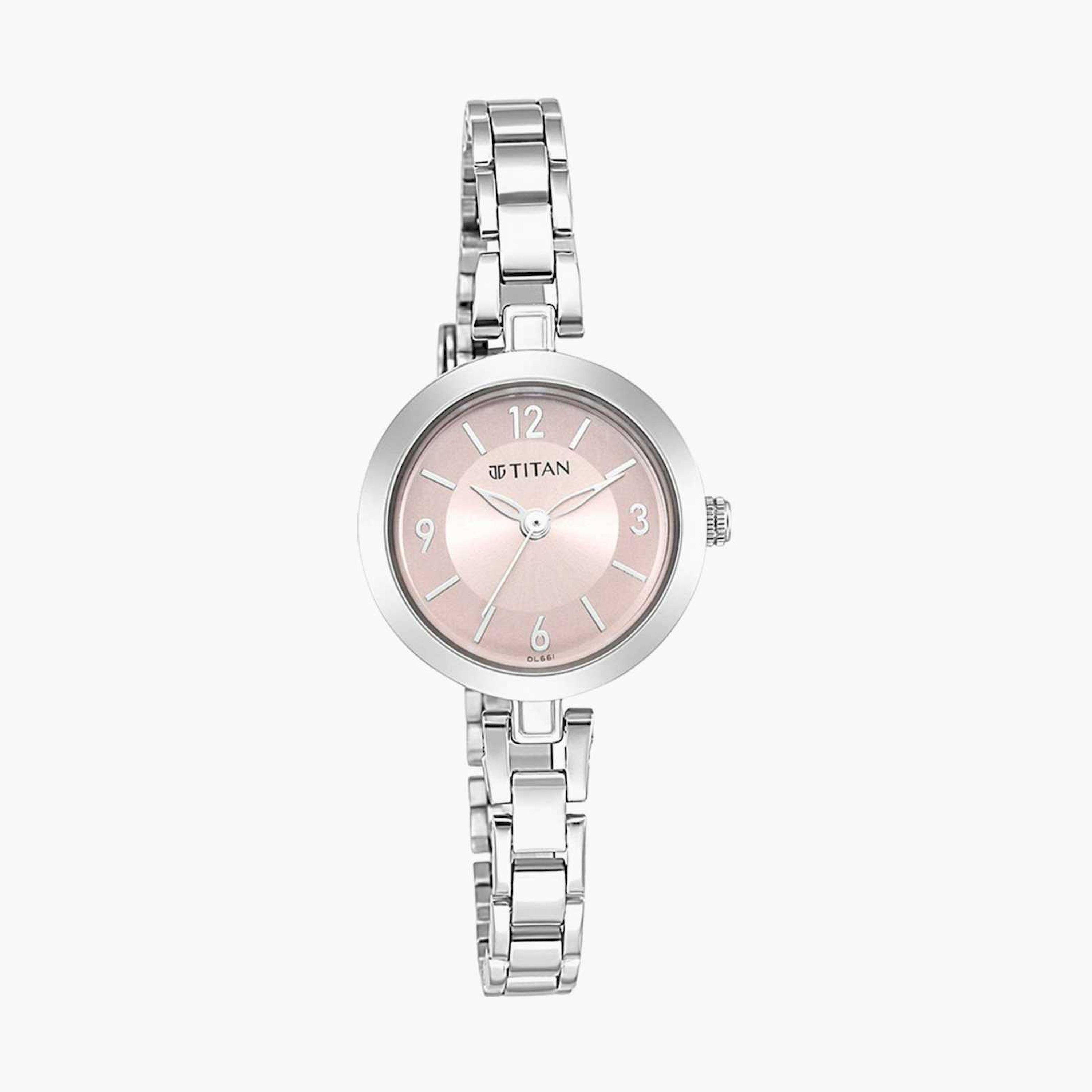 تيتان- ساعة يد  تناظرية للنساء سوار ستانلس ستيل لون فضي  25مم  | NS2598SM06-women-watchesandjewellery-watches-image-2
