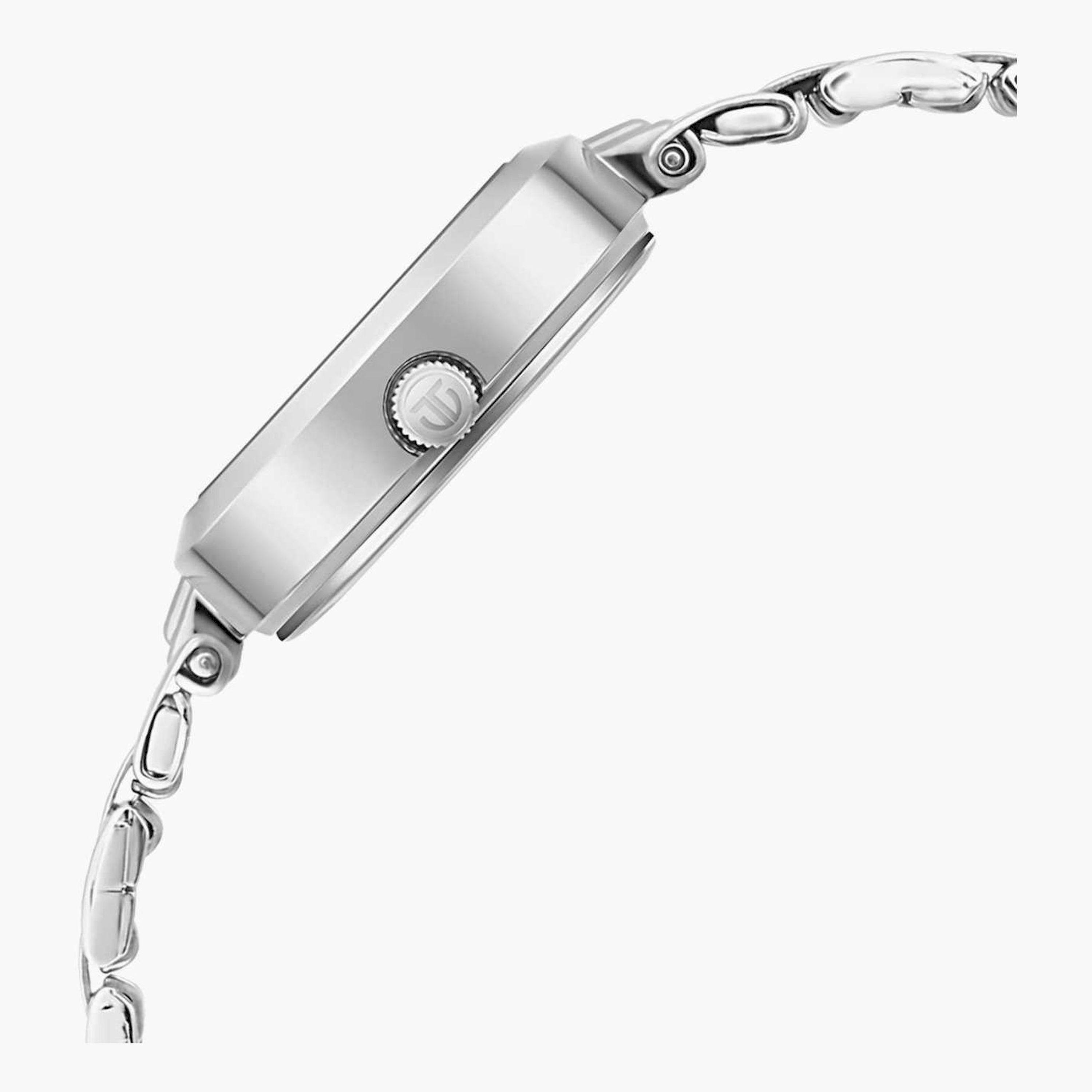تيتان- ساعة يد  تناظرية للنساء سوار ستانلس ستيل لون فضي  25مم  | NS2598SM06-women-watchesandjewellery-watches-image-4
