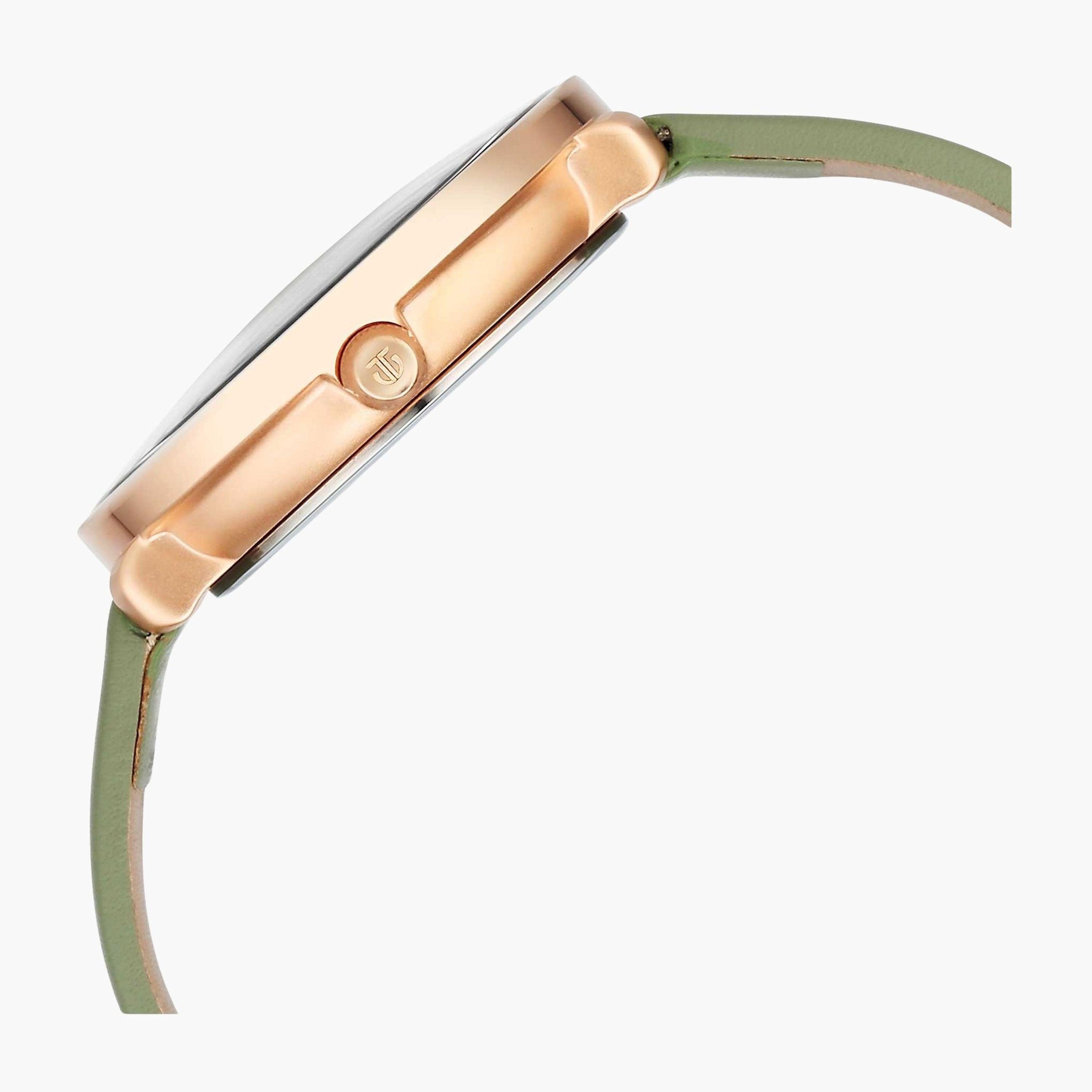 تيتان- ساعة يد   للنساء سوار جلدي لون أخضر  35مم  | NS2651WL09-women-watchesandjewellery-watches-image-4