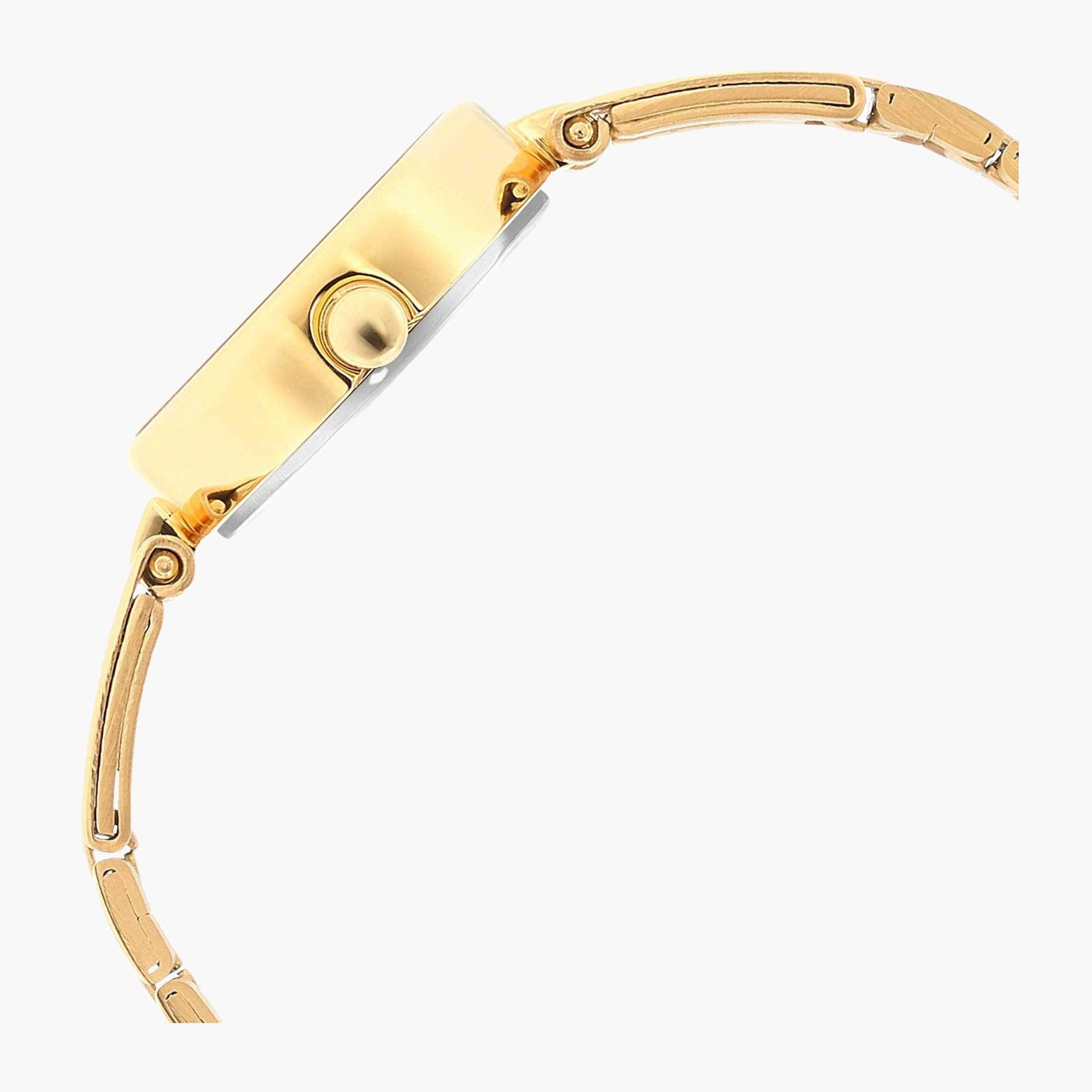 تيتان- ساعة يد  تناظرية للنساء سوار ستانلس ستيل لون ذهبي  32مم  | NS2680YM01-women-watchesandjewellery-watches-image-4