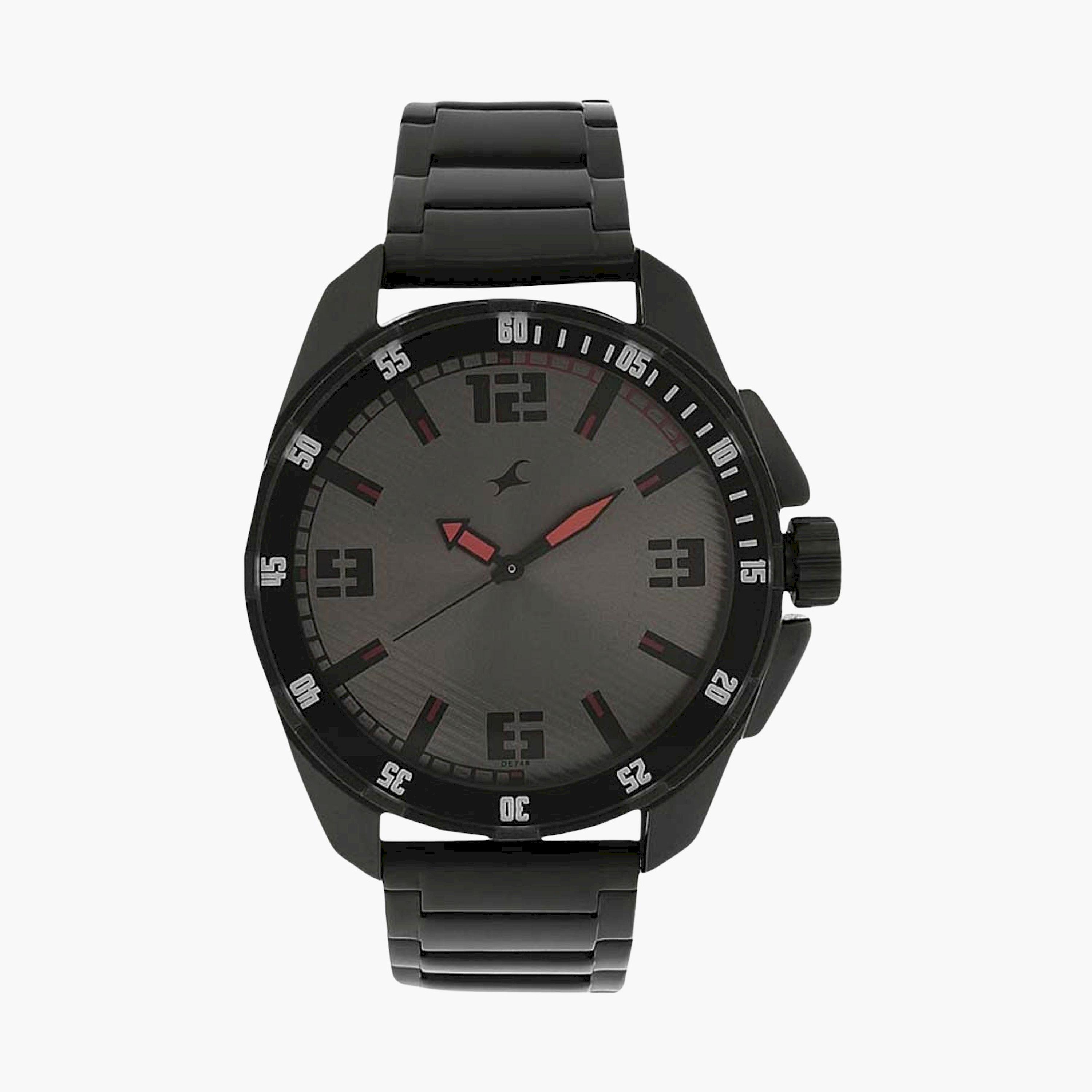 فاست تراك- ساعة يد  تناظرية للرجال سوار معدني لون أسود  47مم  | NR3084NM01-men-watchesandjewellery-watches-image-1