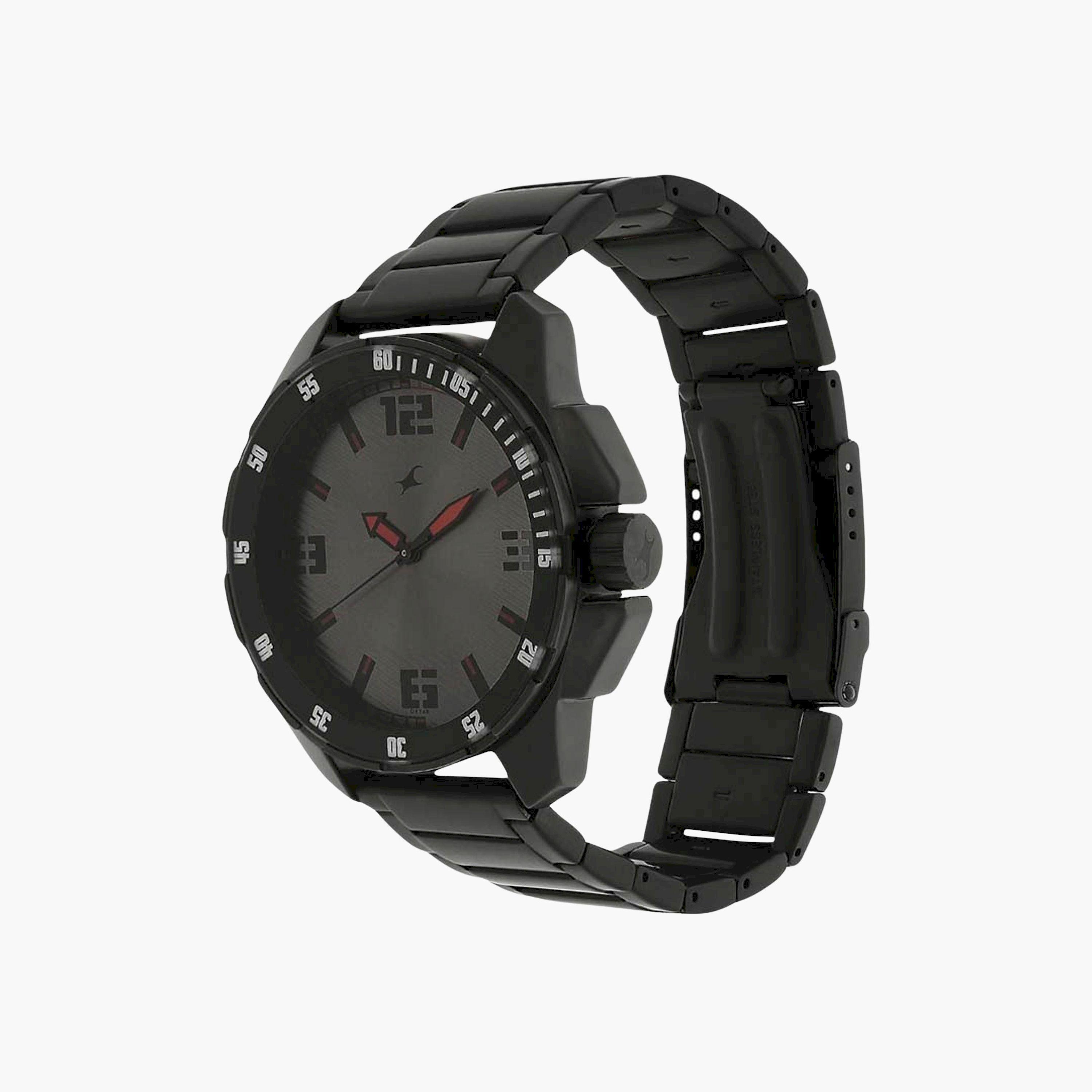 فاست تراك- ساعة يد  تناظرية للرجال سوار معدني لون أسود  47مم  | NR3084NM01-men-watchesandjewellery-watches-image-2