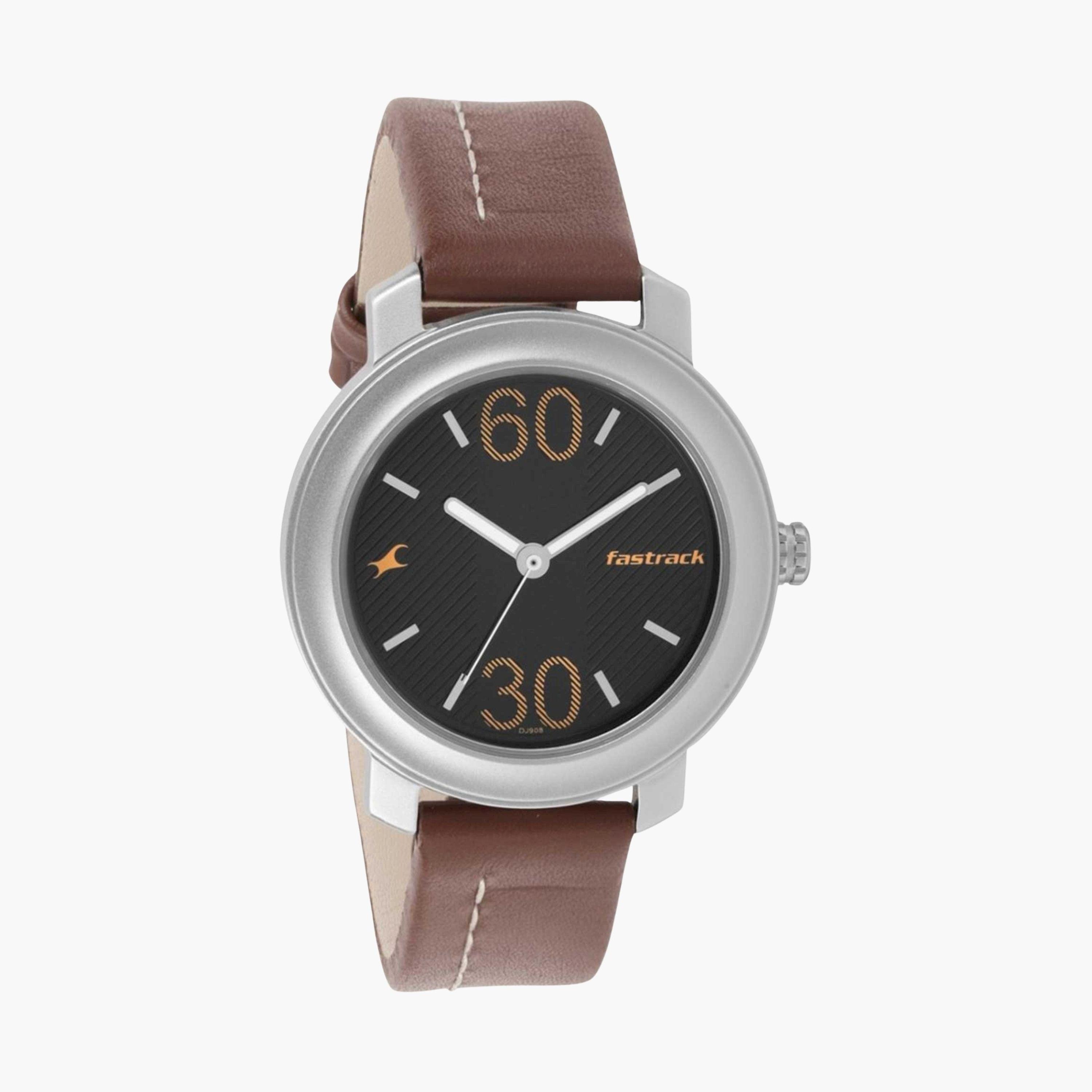 فاست تراك- ساعة يد  تناظرية للرجال سوار جلدي لون بني  45مم  | NR3222SL01-men-watchesandjewellery-watches-image-1