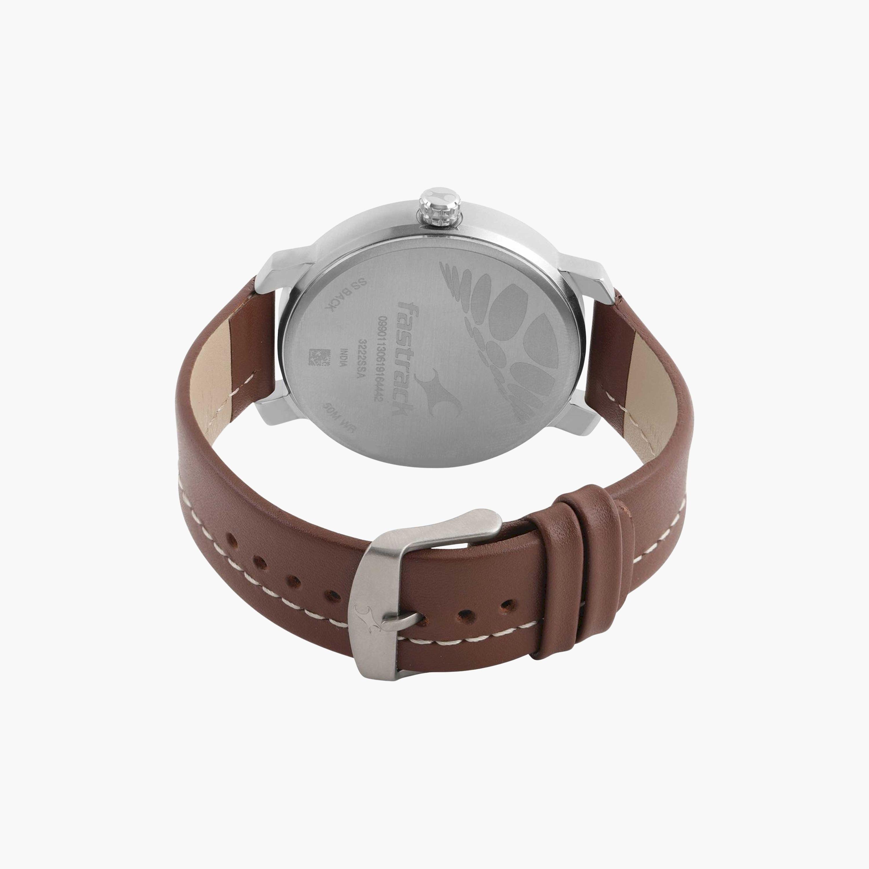 فاست تراك- ساعة يد  تناظرية للرجال سوار جلدي لون بني  45مم  | NR3222SL01-men-watchesandjewellery-watches-image-4