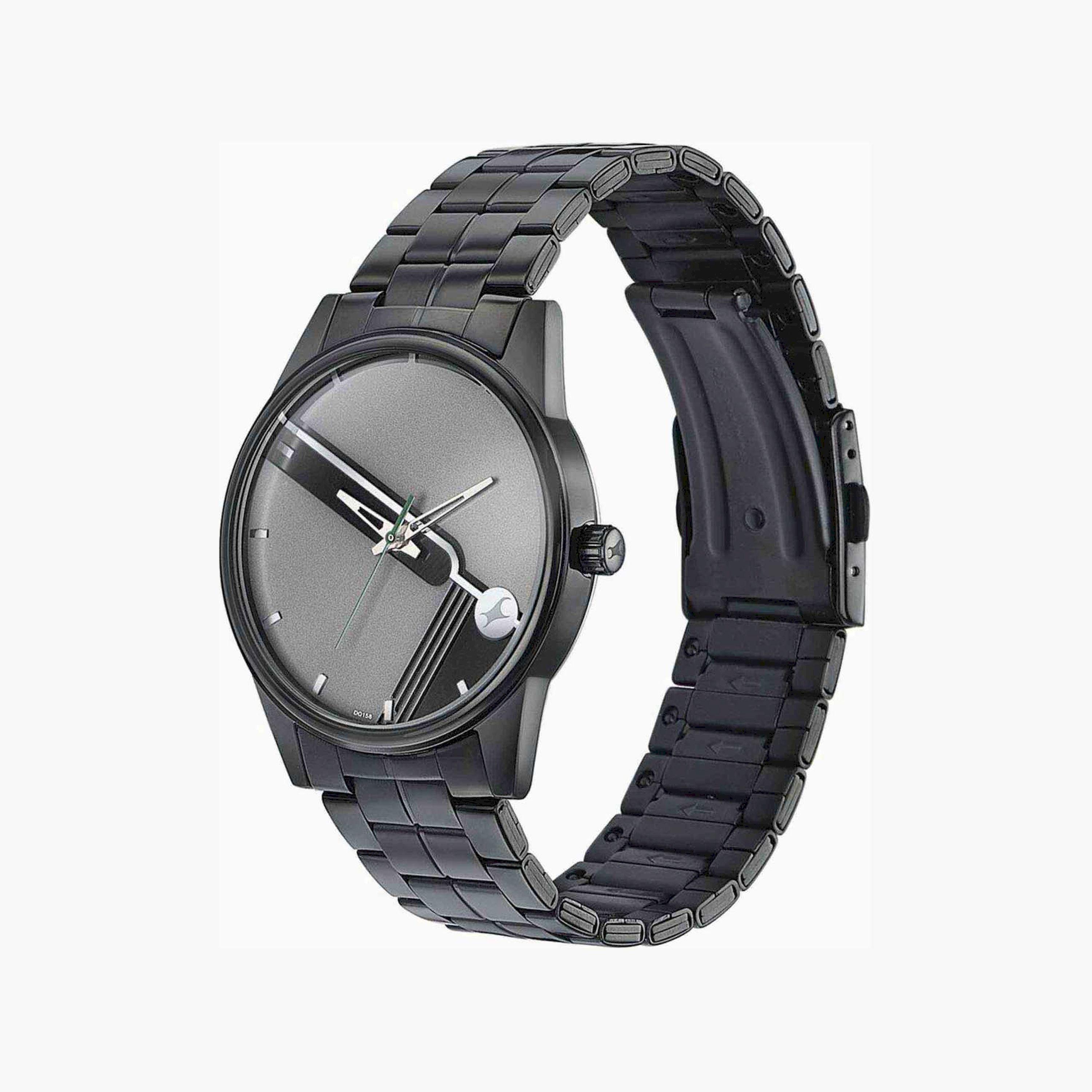 فاست تراك- ساعة يد  تناظرية للرجال سوار ستانلس ستيل لون أسود  42مم  | 3305NM02-men-watchesandjewellery-watches-image-3