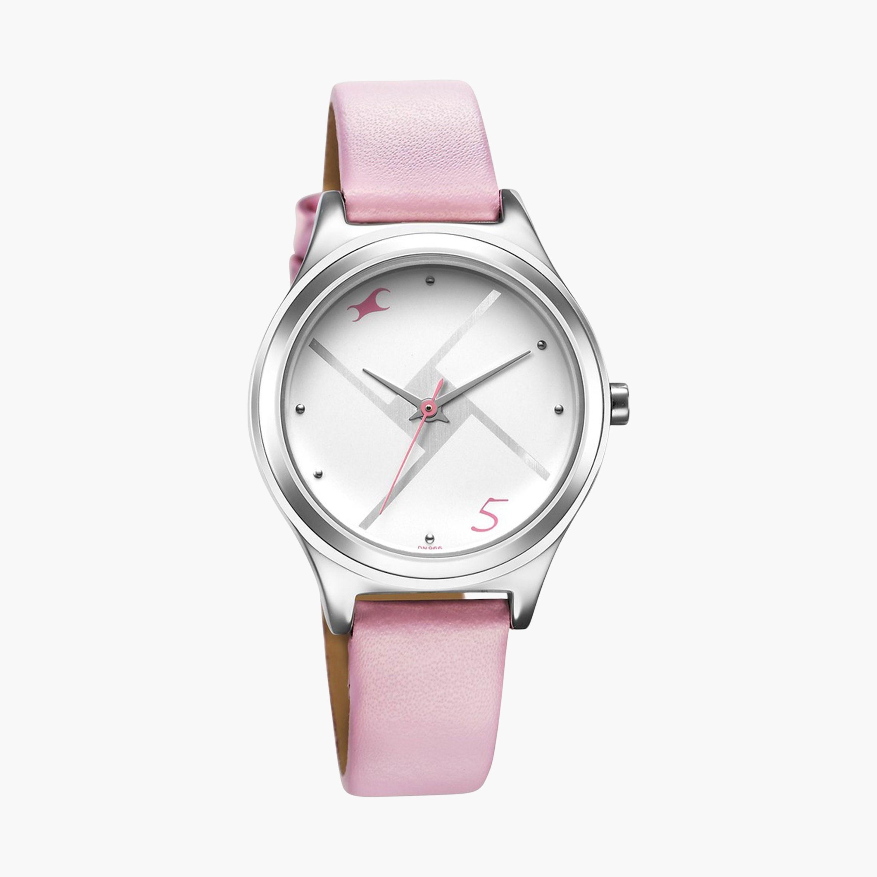 فاست تراك- ساعة يد  تناظرية للنساء سوار جلدي لون زهري  32مم  | NS6152SL08-women-watchesandjewellery-watches-image-2