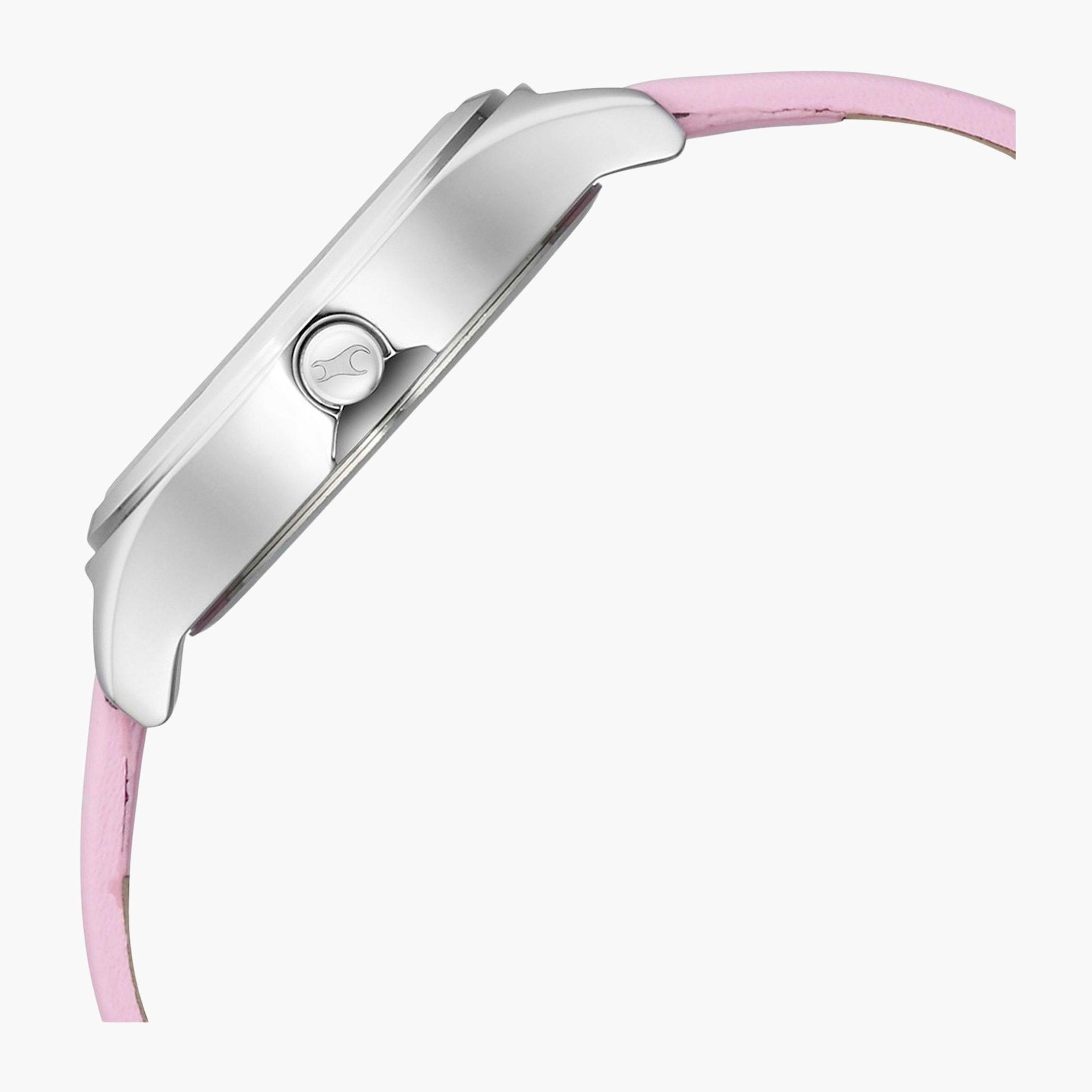فاست تراك- ساعة يد  تناظرية للنساء سوار جلدي لون زهري  32مم  | NS6152SL08-women-watchesandjewellery-watches-image-4