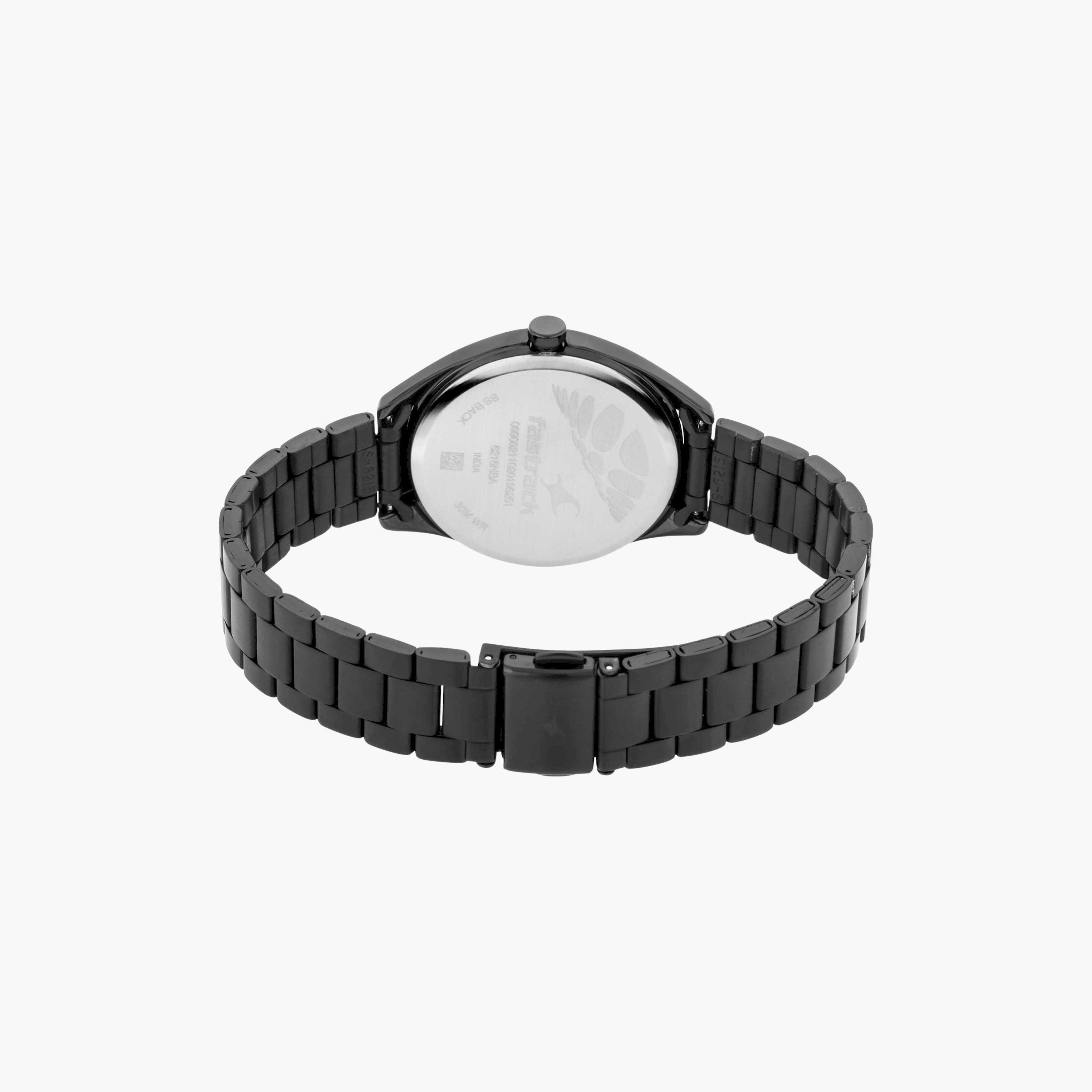 فاست تراك- ساعة يد  تناظرية للنساء سوار ستانلس ستيل لون أسود  37مم  | NR6215NM01-women-watchesandjewellery-watches-image-5