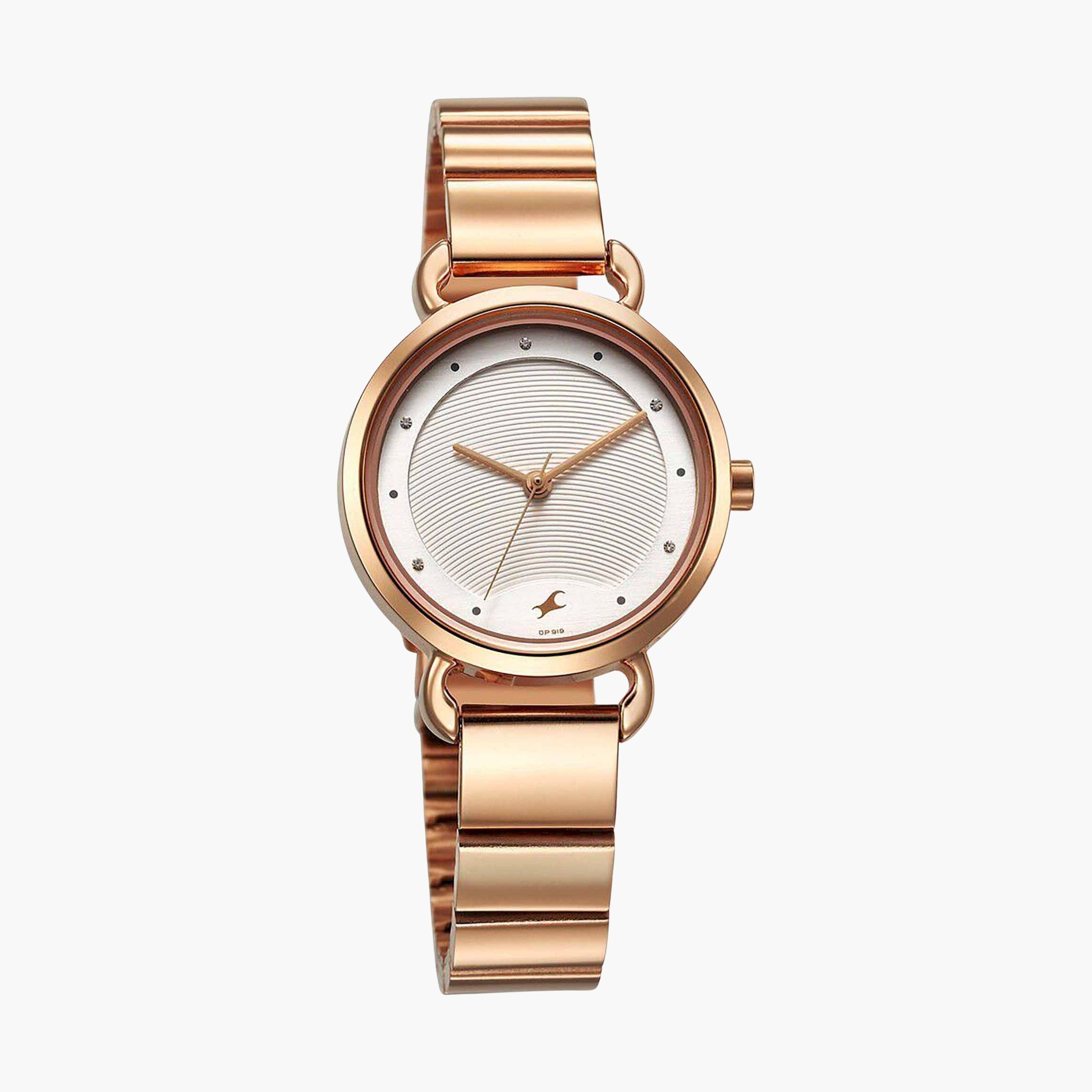 فاست تراك- ساعة يد  تناظرية للنساء سوار ستانلس ستيل لون ذهبي  30مم  | 6221WM02F-women-watchesandjewellery-watches-image-1