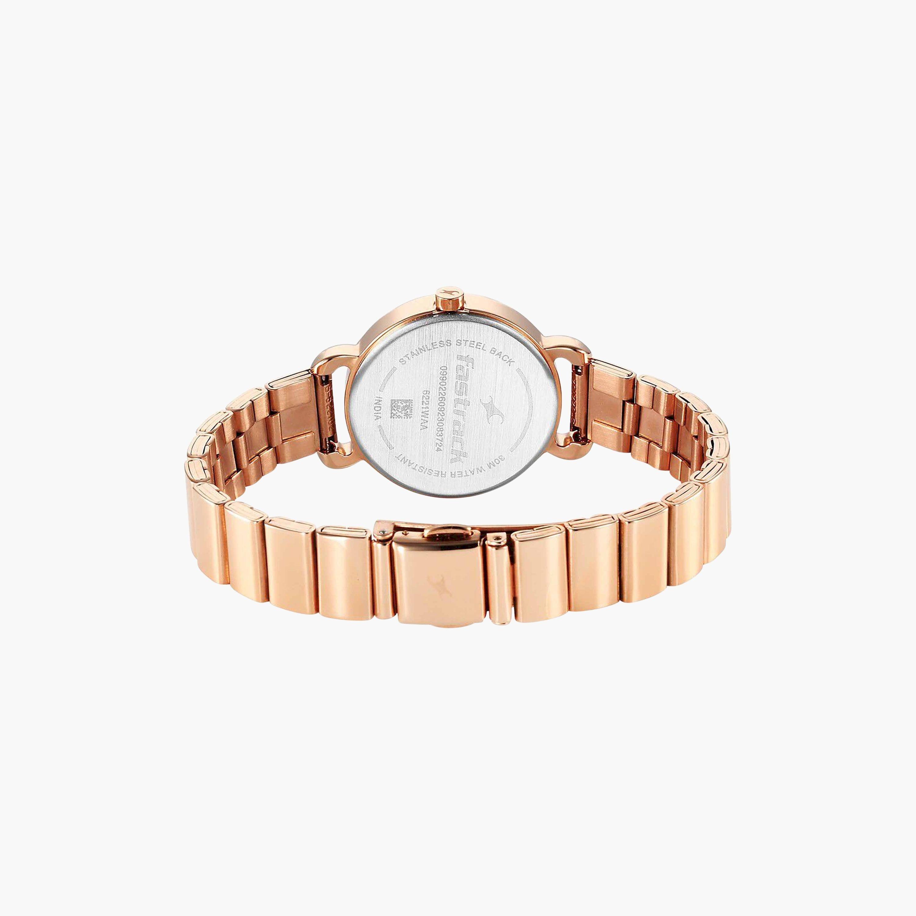 فاست تراك- ساعة يد  تناظرية للنساء سوار ستانلس ستيل لون ذهبي  30مم  | 6221WM02F-women-watchesandjewellery-watches-image-5