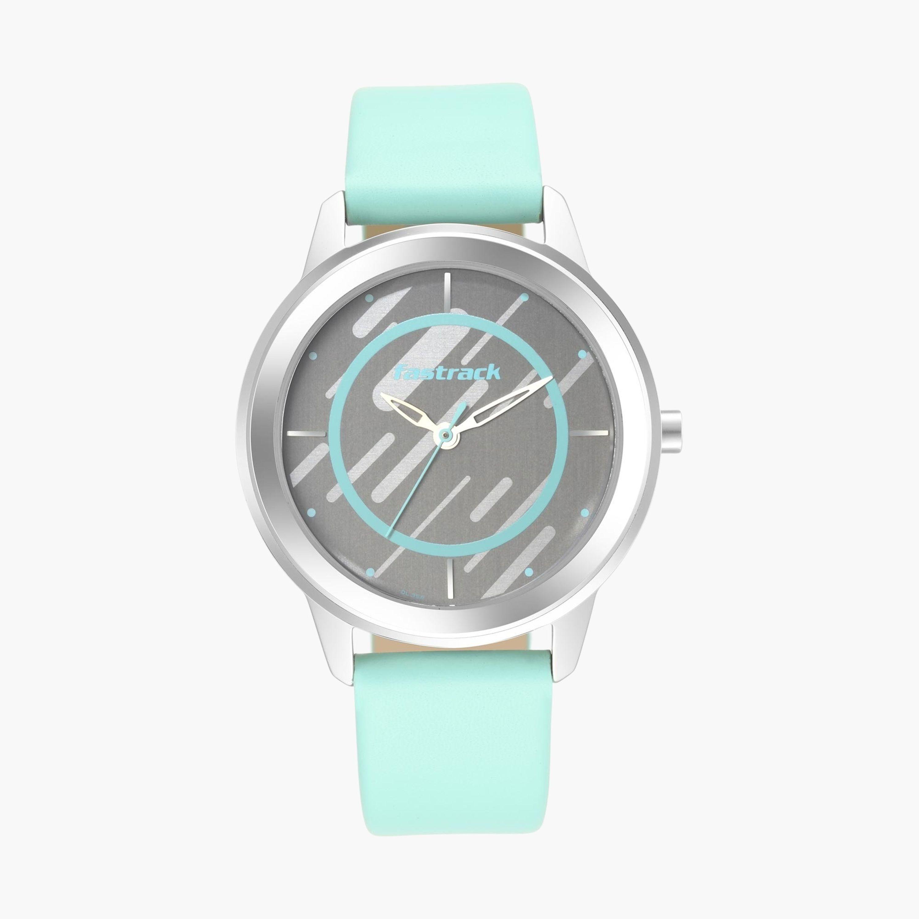 فاست تراك- ساعة يد  تناظرية للنساء سوار جلدي لون أزرق  38مم  | NR6246SL01-women-watchesandjewellery-watches-image-1