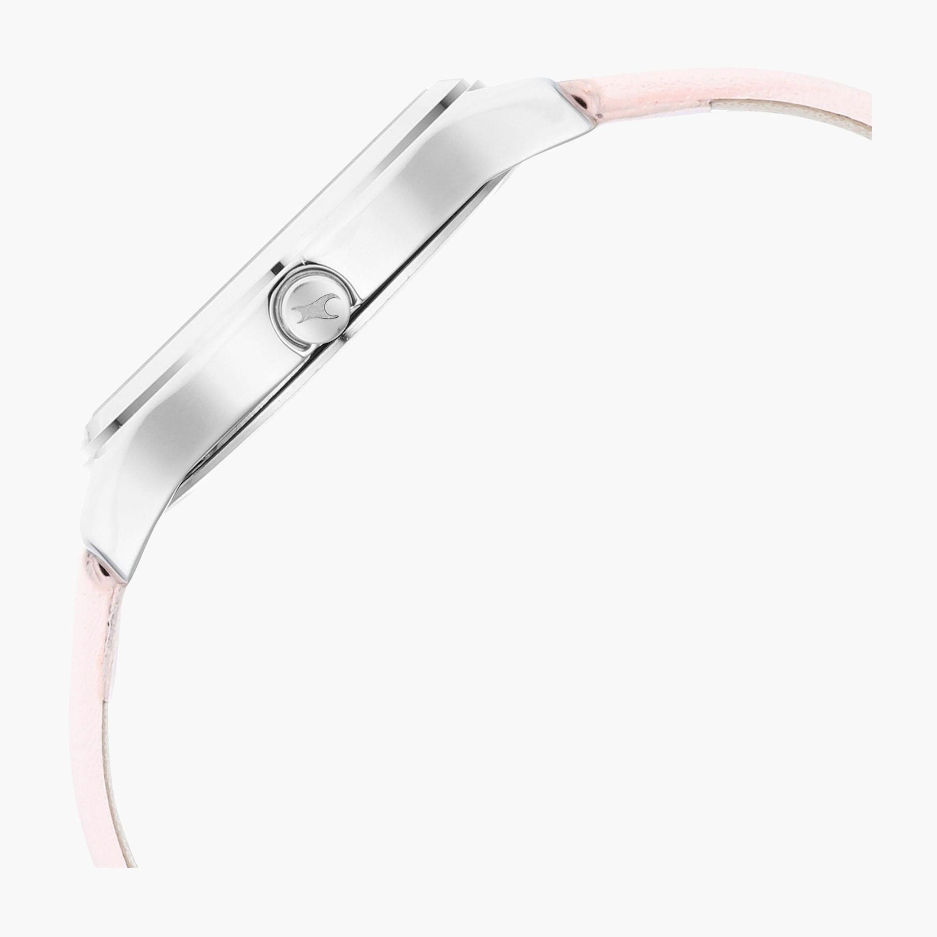 فاست تراك- ساعة يد  تناظرية للنساء سوار جلدي لون زهري  38مم  | NS6248SL01-women-watchesandjewellery-watches-image-2