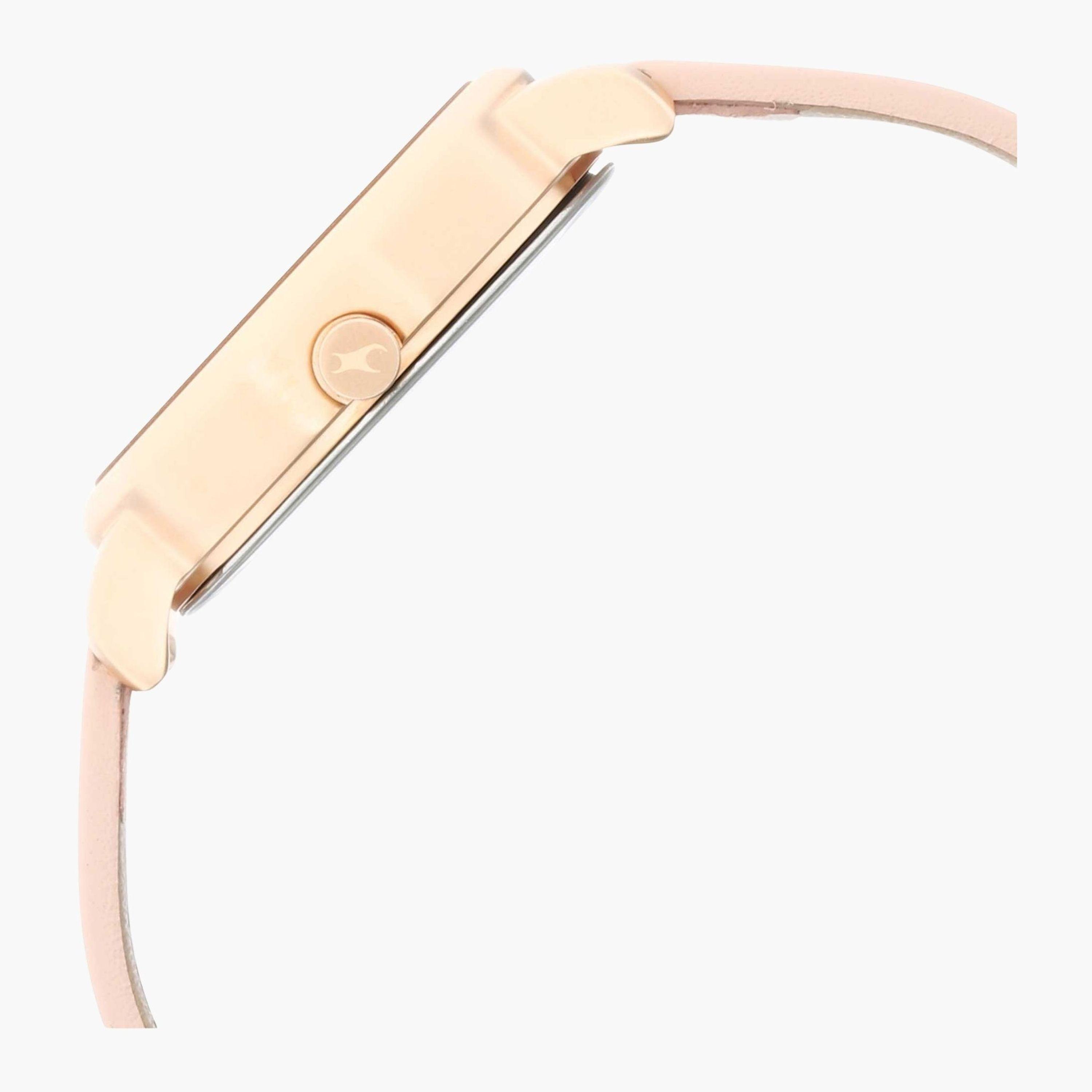 فاست تراك- ساعة يد  تناظرية للنساء سوار جلدي لون بيج  32مم  | NS6259WL01-women-watchesandjewellery-watches-image-4