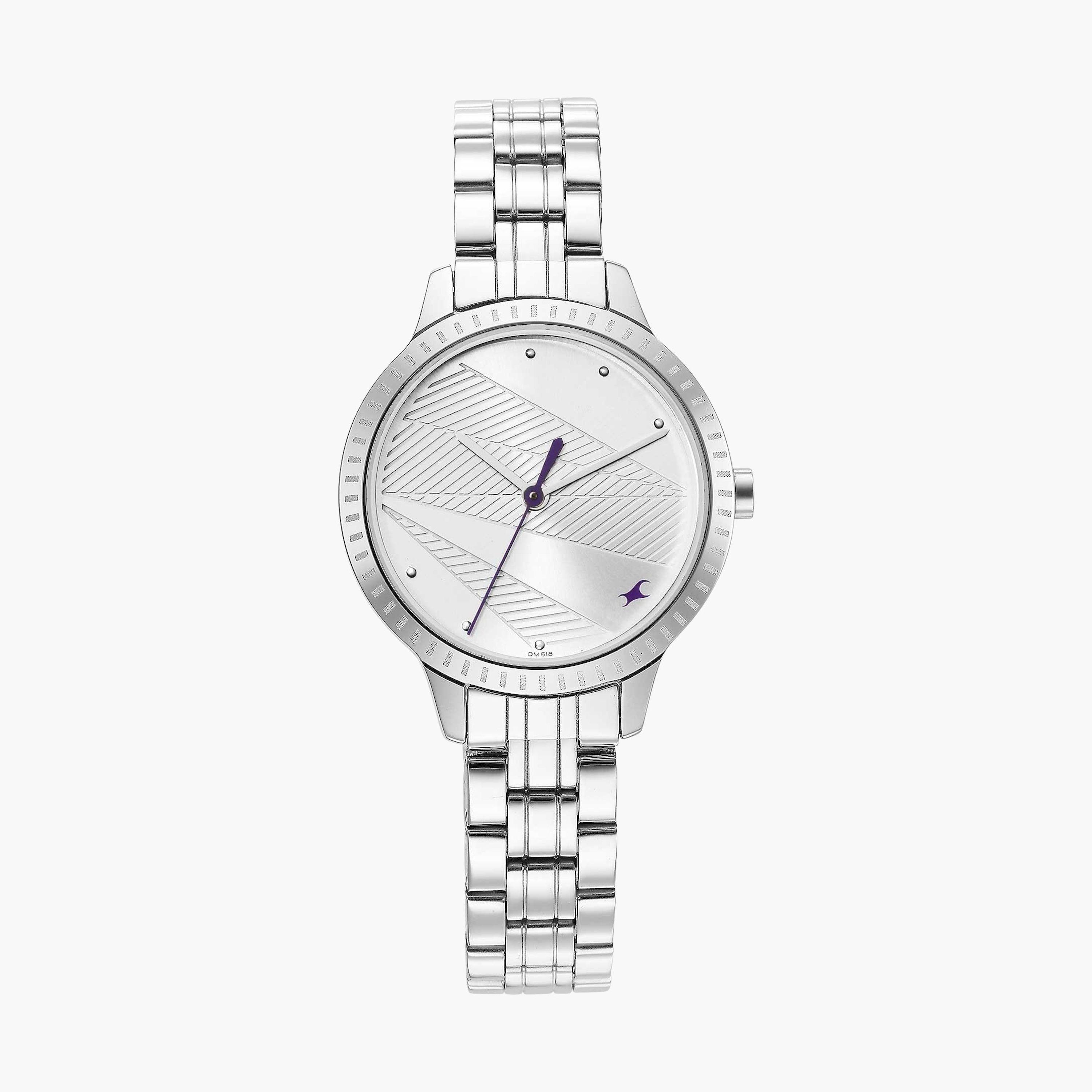 فاست تراك- ساعة يد  تناظرية للنساء سوار معدني لون فضي  31مم  | NS6267SM01-women-watchesandjewellery-watches-image-1