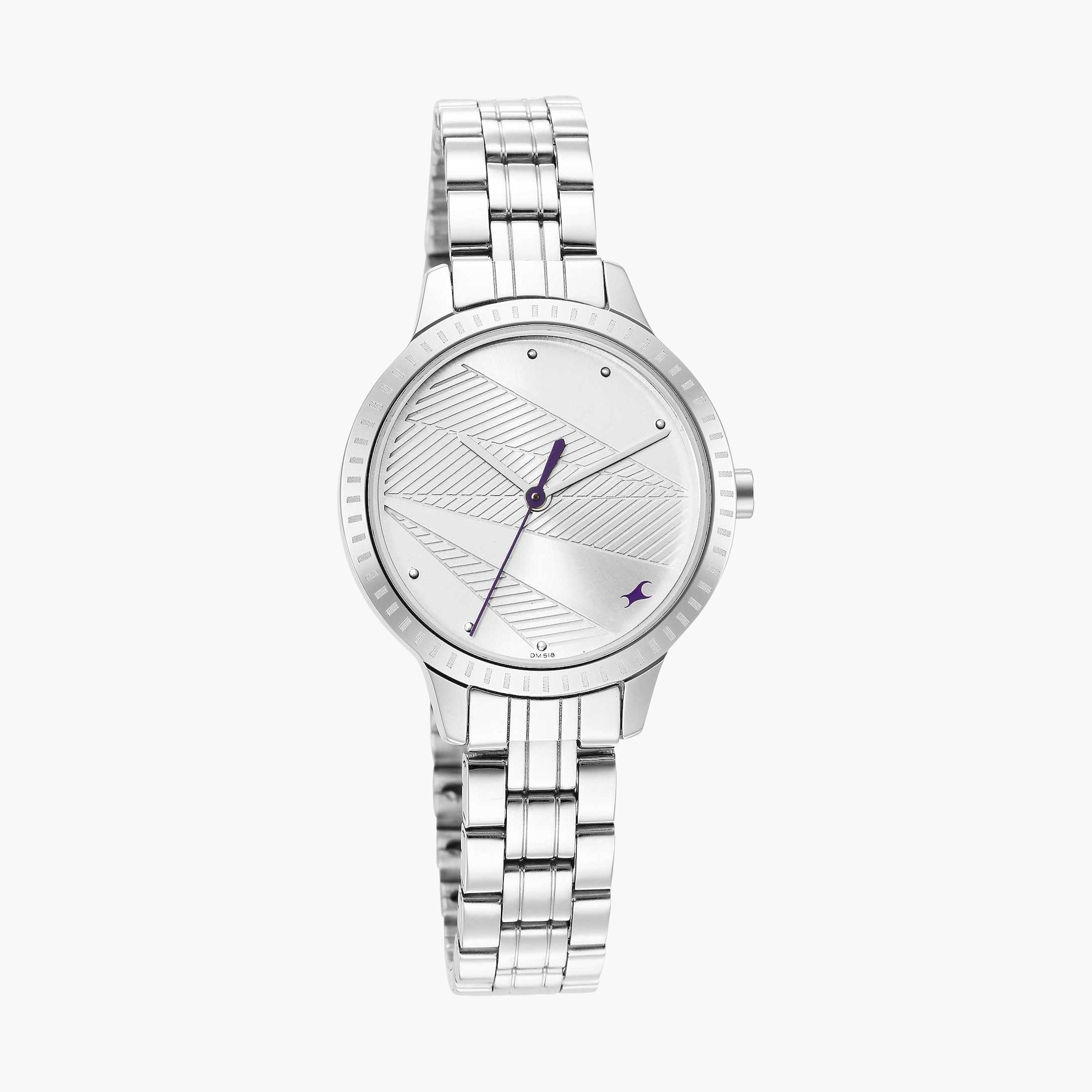 فاست تراك- ساعة يد  تناظرية للنساء سوار معدني لون فضي  31مم  | NS6267SM01-women-watchesandjewellery-watches-image-2