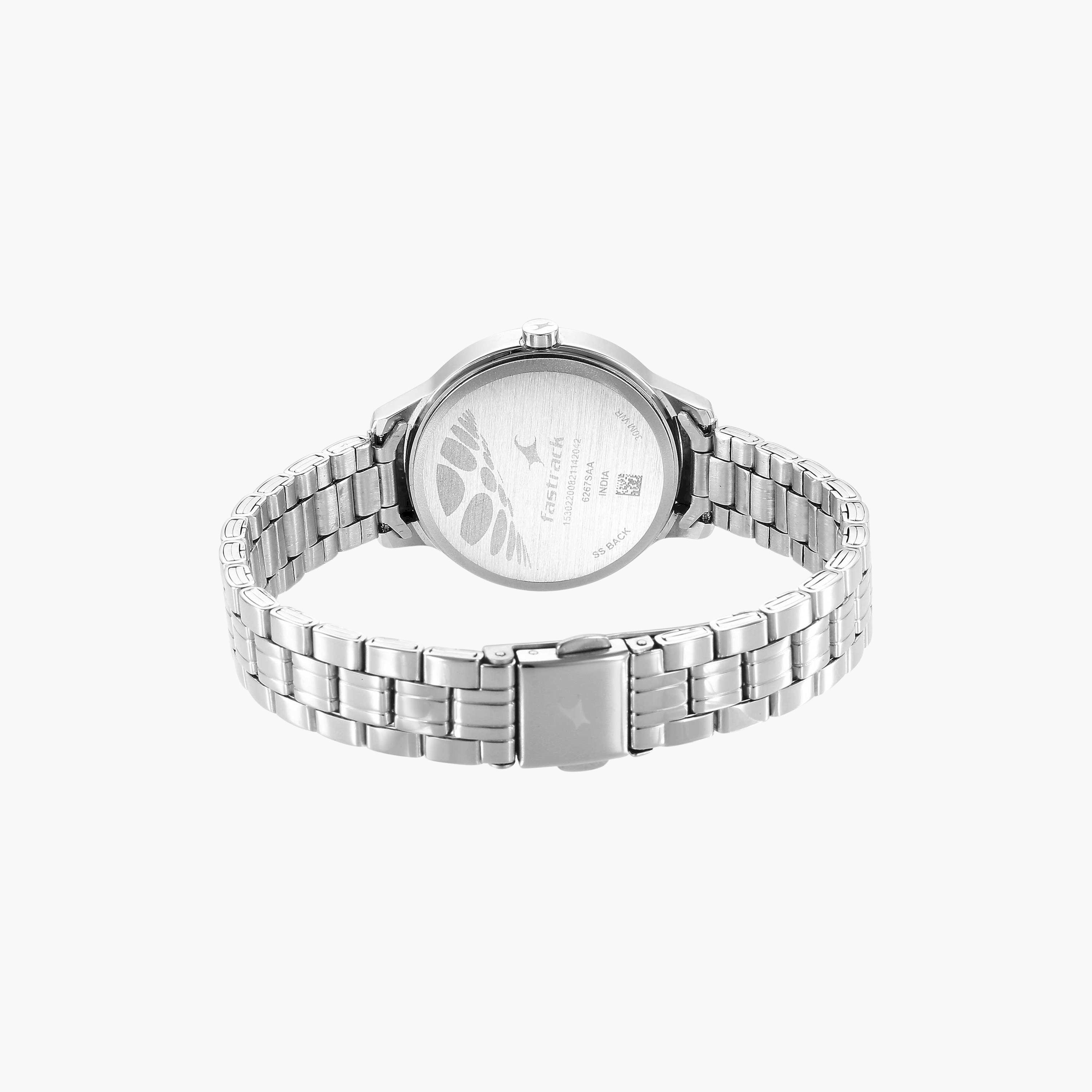فاست تراك- ساعة يد  تناظرية للنساء سوار معدني لون فضي  31مم  | NS6267SM01-women-watchesandjewellery-watches-image-5