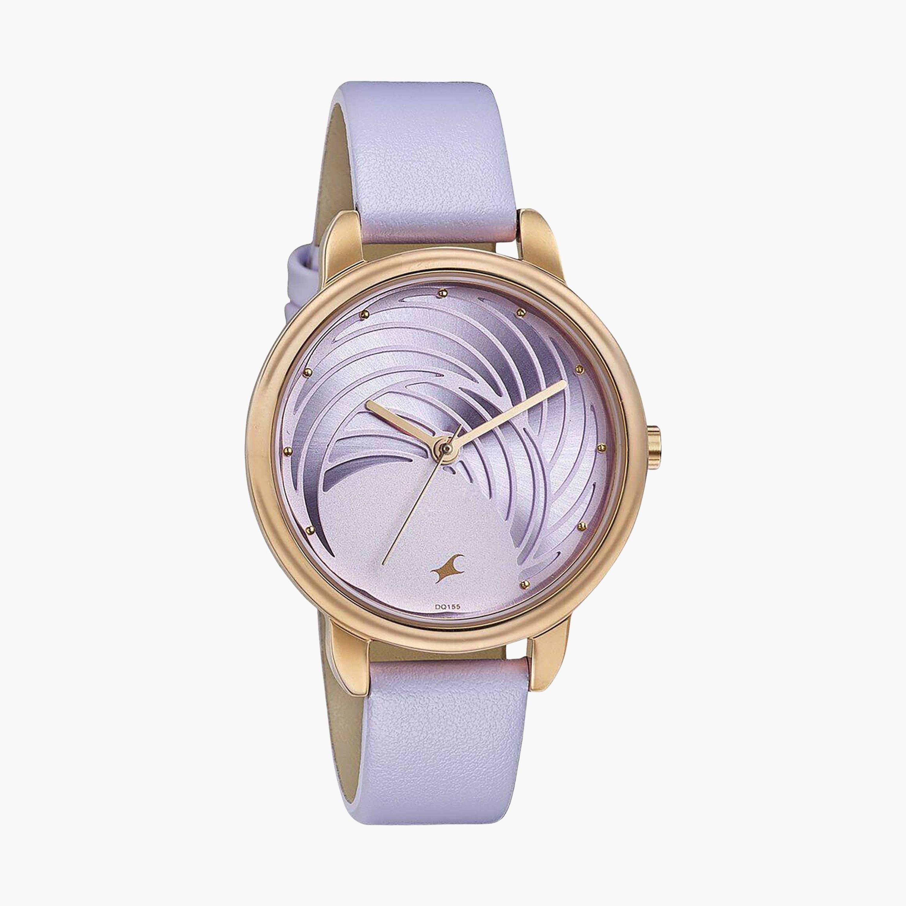 فاست تراك- ساعة يد  تناظرية للنساء سوار جلدي لون بنفسجي  35مم  | 6282WL02-women-watchesandjewellery-watches-image-2