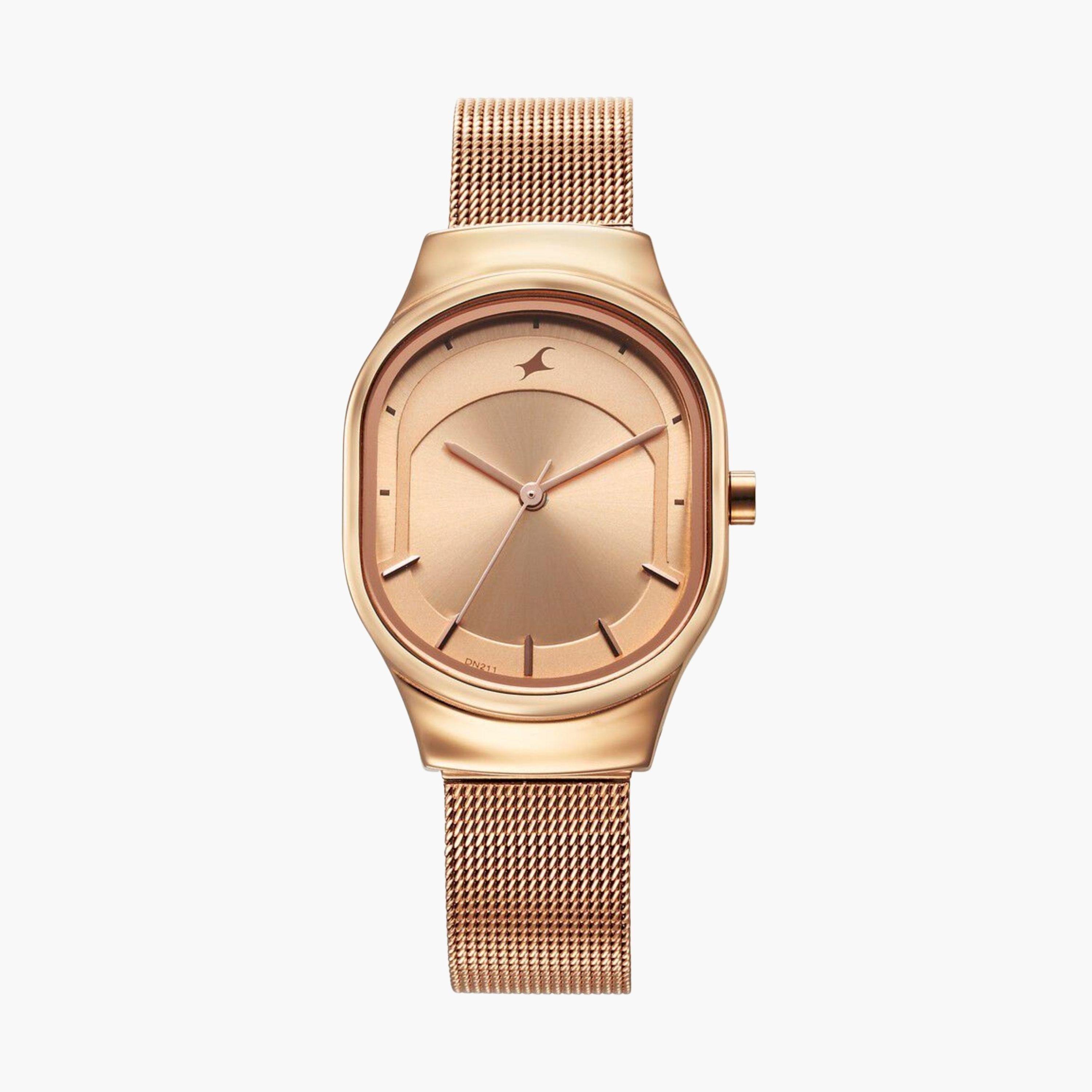فاست تراك- ساعة يد  تناظرية للبنات سوار ستانلس ستيل لون ذهبي  28مم  | NS6283WM01-girls-accessories-watches-image-1