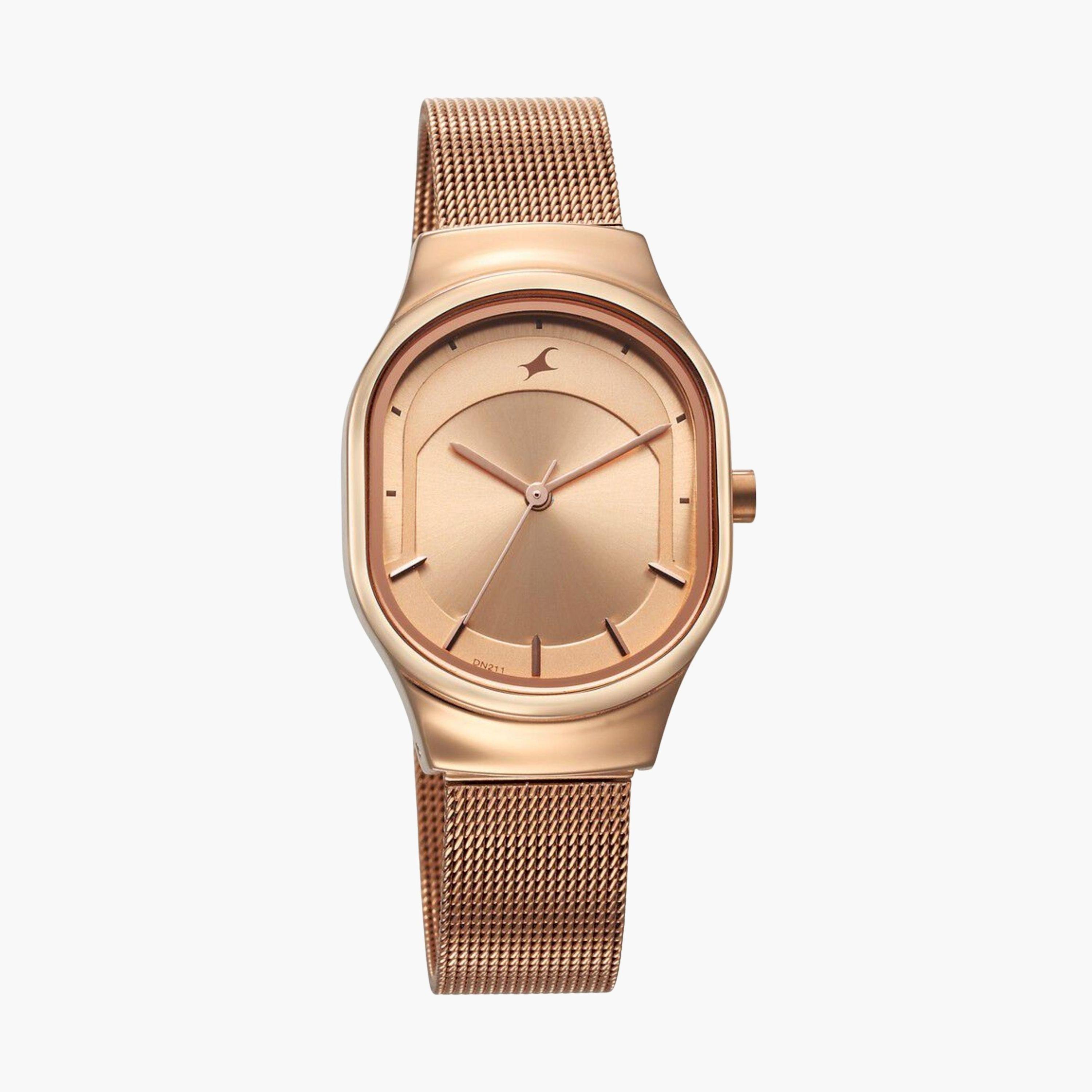 فاست تراك- ساعة يد  تناظرية للبنات سوار ستانلس ستيل لون ذهبي  28مم  | NS6283WM01-girls-accessories-watches-image-2