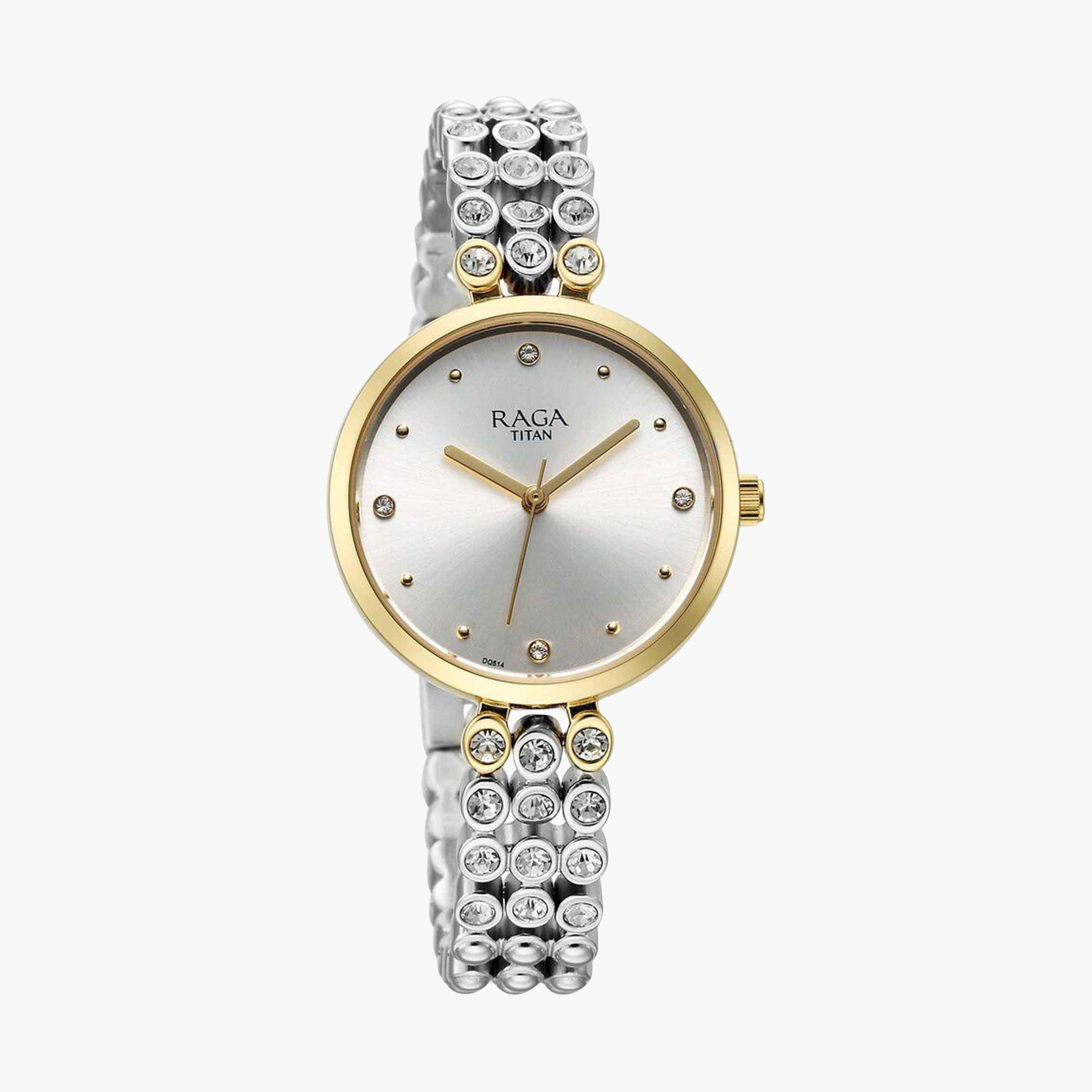تيتان- ساعة يد  تناظرية للنساء سوار معدني لون فضي  30مم  | NS95262BM01-women-watchesandjewellery-watches-image-2