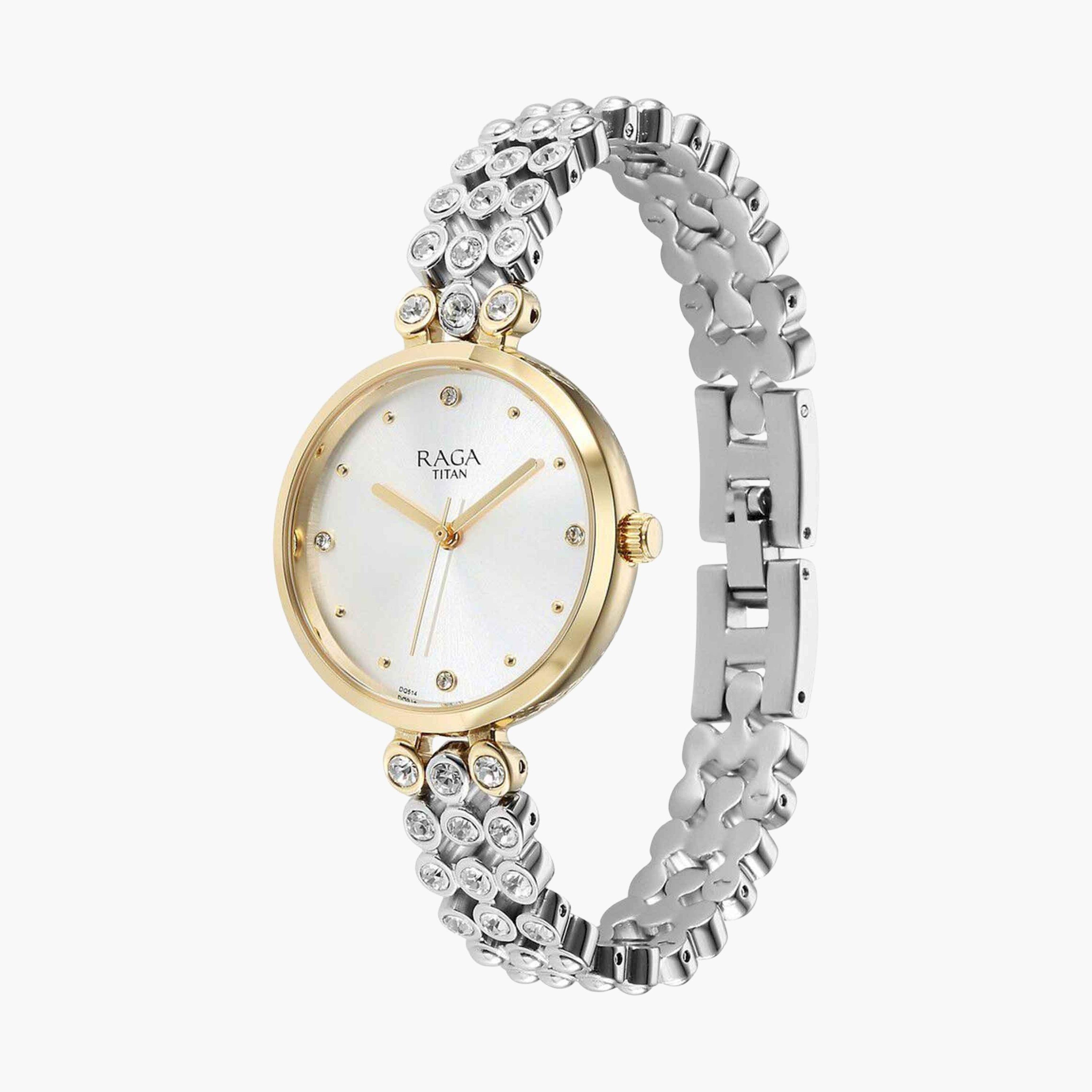 تيتان- ساعة يد  تناظرية للنساء سوار معدني لون فضي  30مم  | NS95262BM01-women-watchesandjewellery-watches-image-3