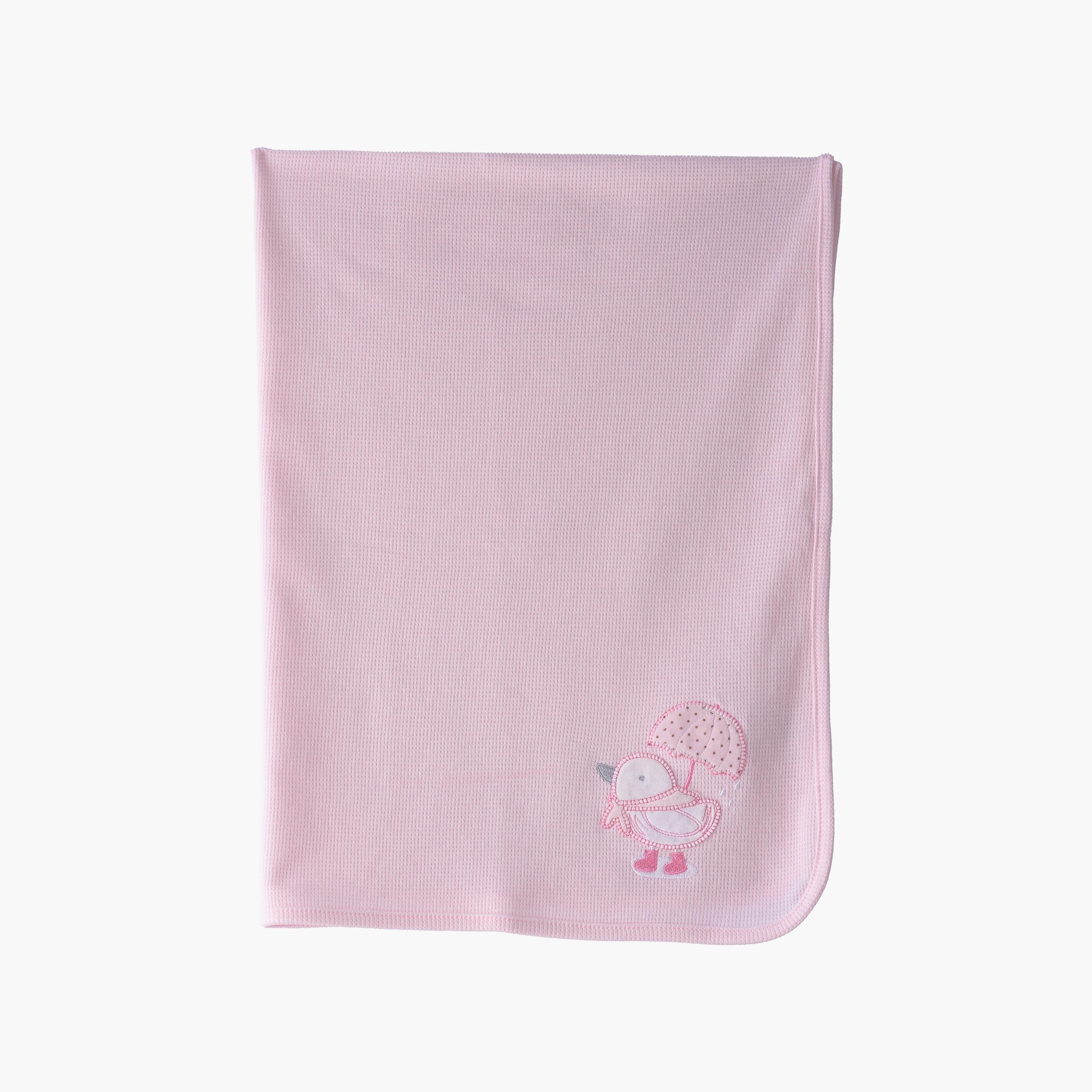بطانية سادة قطن 100% ناعمة ومريحة من يونيكيدز-baby-nursery-blanketsandswaddles-blanketsandquilts-image-4