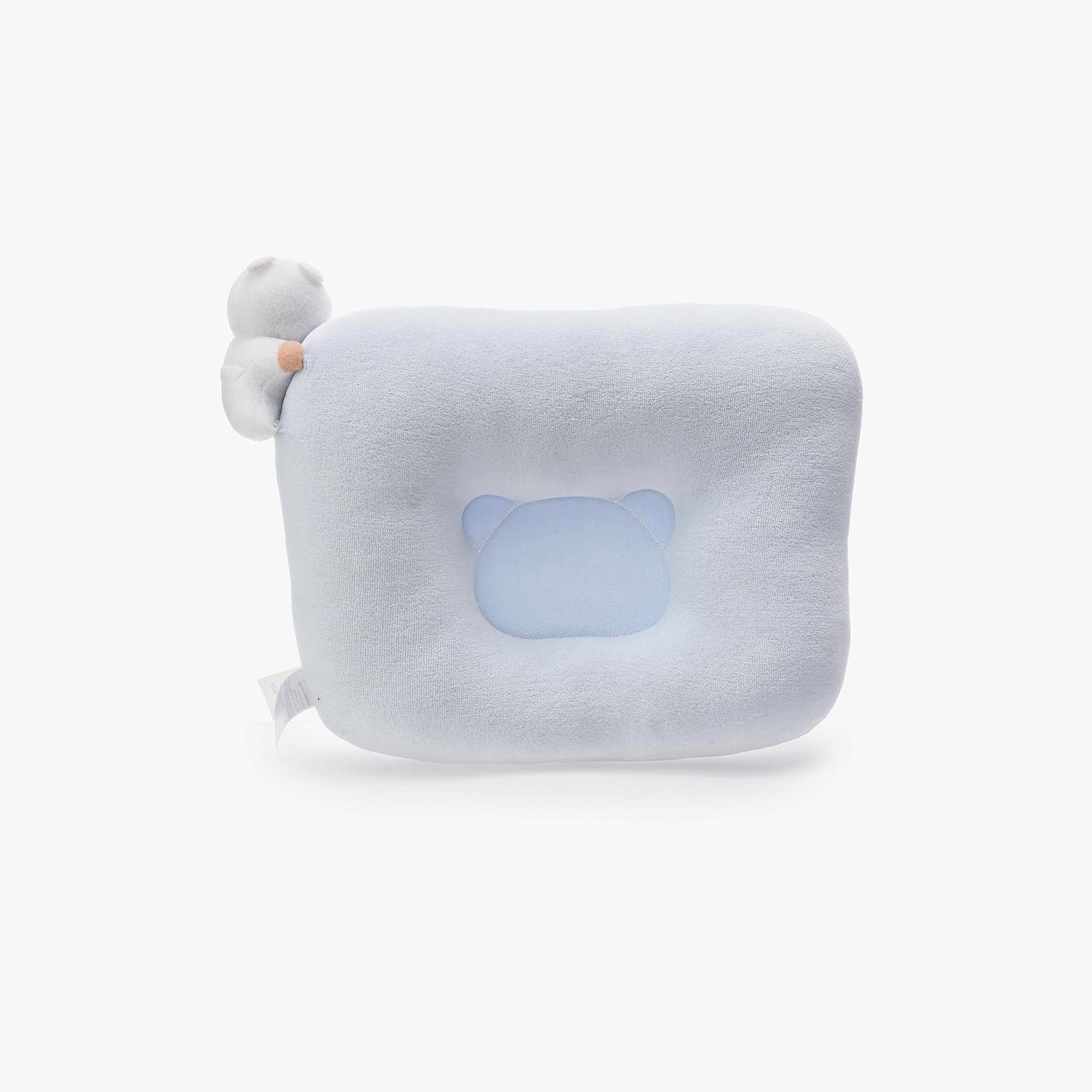 UniqKidz Solid 100% Cotton Soft & Breathable Flat Pillow - Panda-baby-nursery-babybedding-image-2