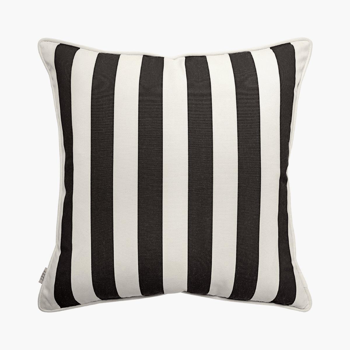 Aelia Ebony Striped Filled Cushion - 50x50 cm