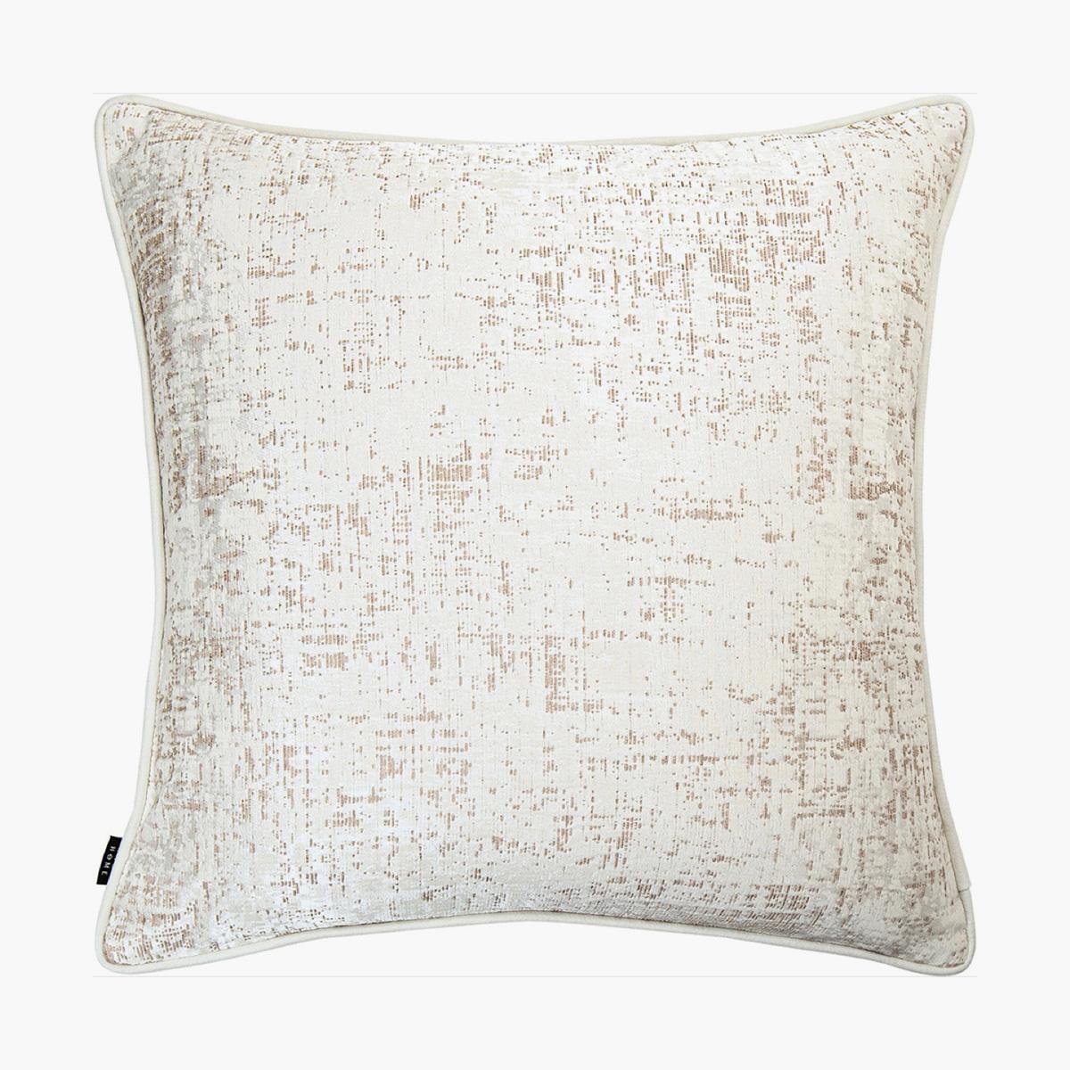 Arlo Bianca Distressed Faux Filled Cushion - 50x50 cm