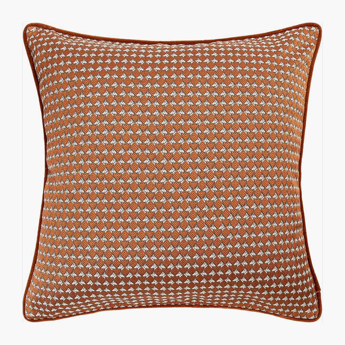 Rory Caravaggio Grid Pattern Filled Cushion - 50x50 cm