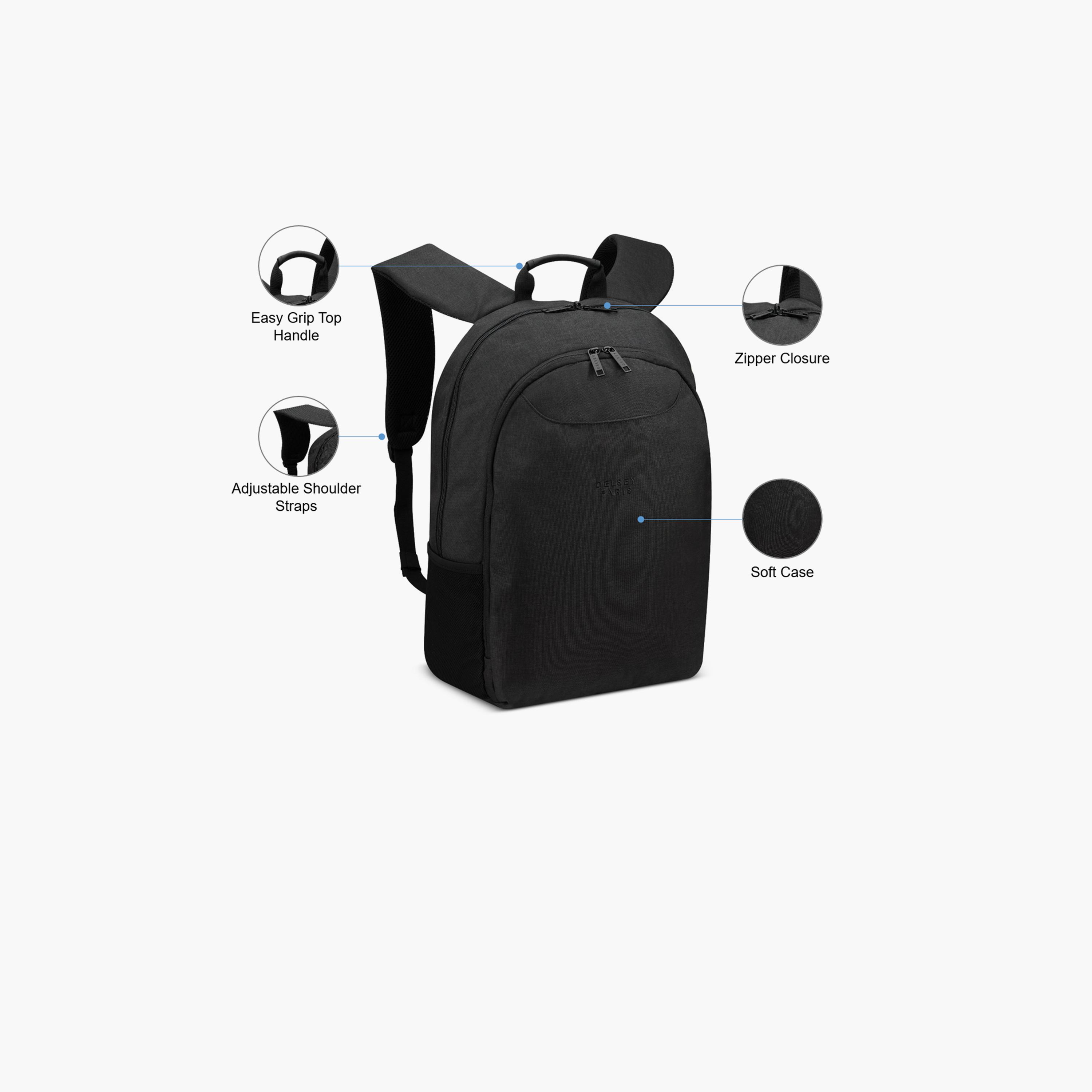 Delsey Paris 34 L Backpack, Polyester, Adjustable Shoulder Strap | 3942622-50-travel-luggagesandbags-backpacks-image-3