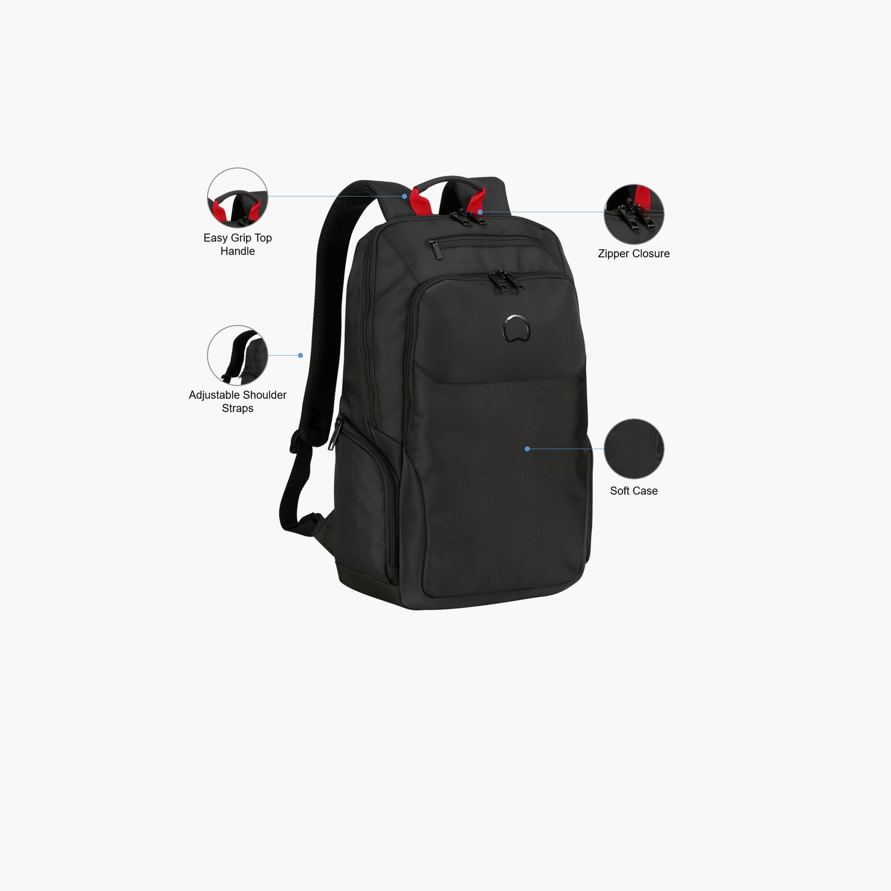 Delsey Paris 28 L Backpack, Polyester, Adjustable Shoulder Strap | 3944622-00-travel-luggagesandbags-backpacks-image-3