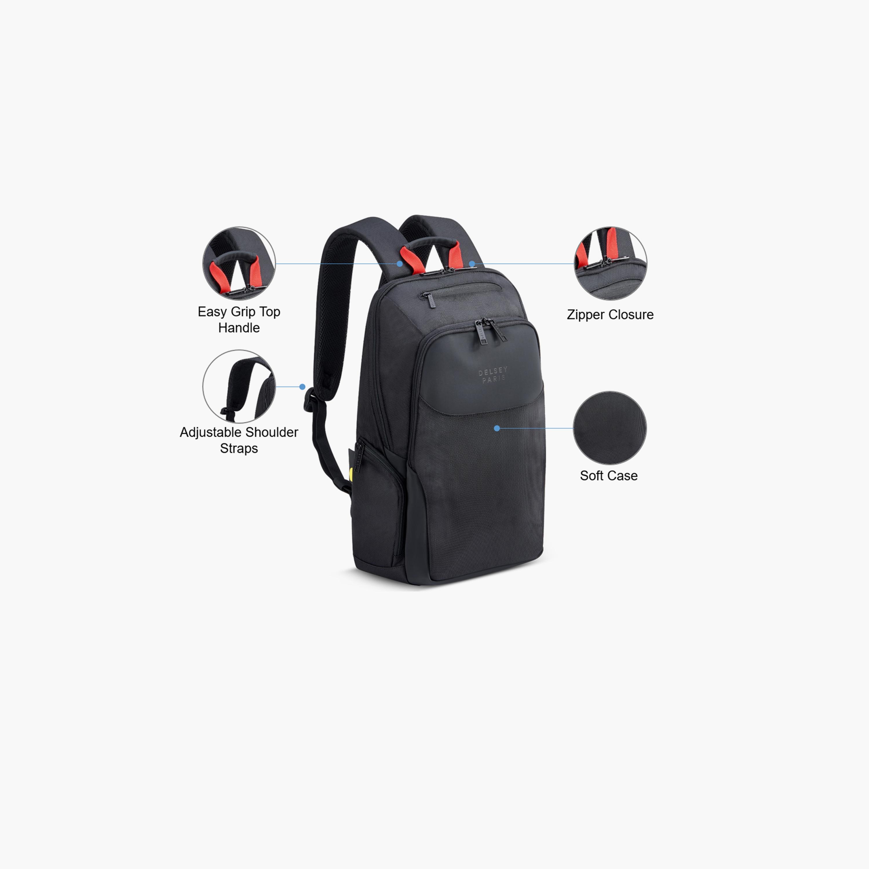 Delsey Paris 22 L Backpack, Polyester, Adjustable Shoulder Strap | 3944603-00-travel-luggagesandbags-backpacks-image-3