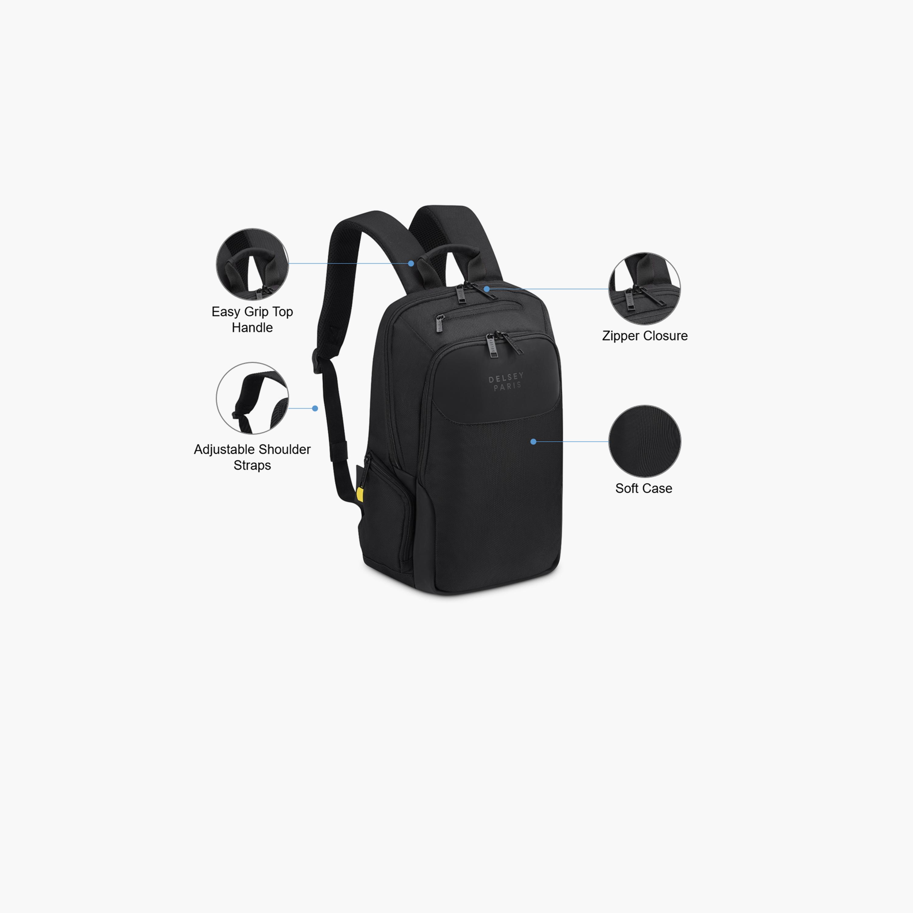 Delsey Paris 15 L Backpack, Polyester, Adjustable Shoulder Strap | 3944602-00-travel-luggagesandbags-backpacks-image-3