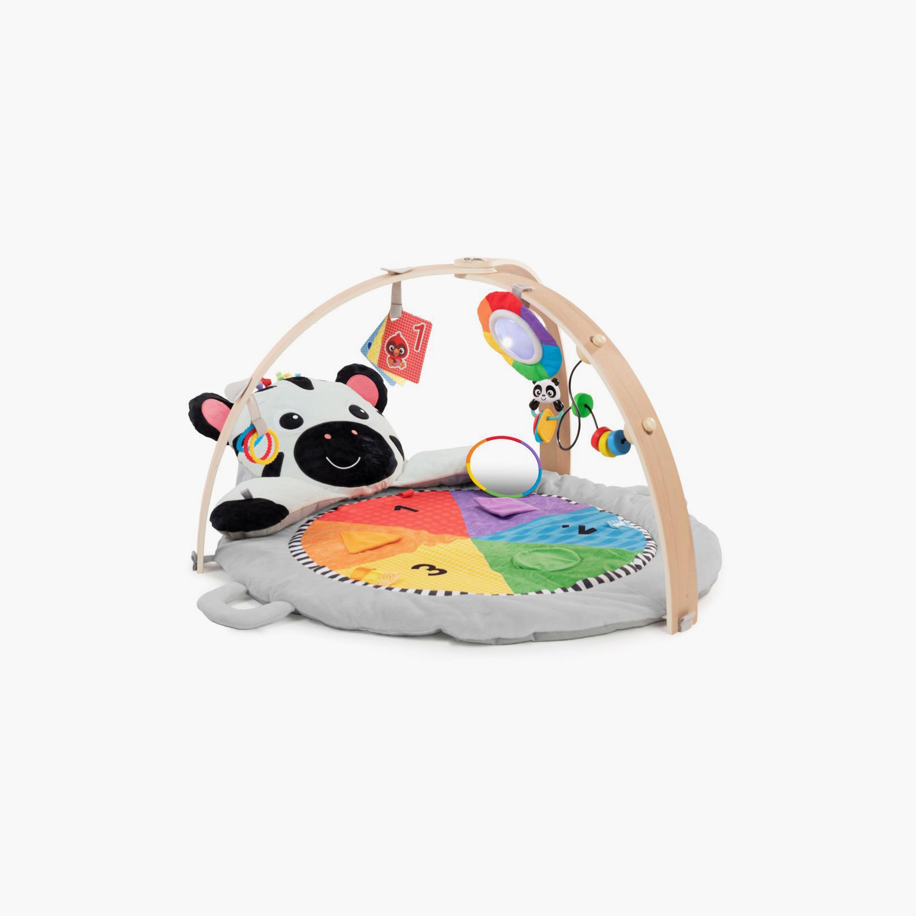 Baby Einstein Zen's Activity Milestones Plush Gym with Wooden Bar - 0-12 Months-baby-infantactivity-playgyms-image-1