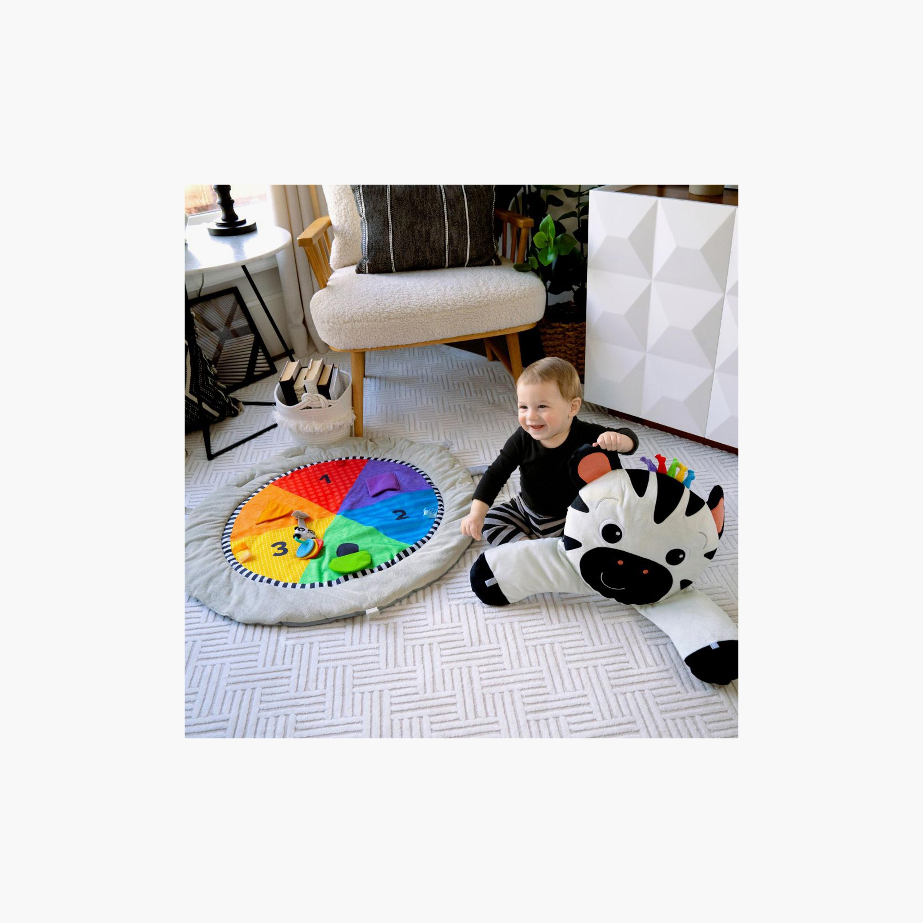 Baby Einstein Zen's Activity Milestones Plush Gym with Wooden Bar - 0-12 Months-baby-infantactivity-playgyms-image-3