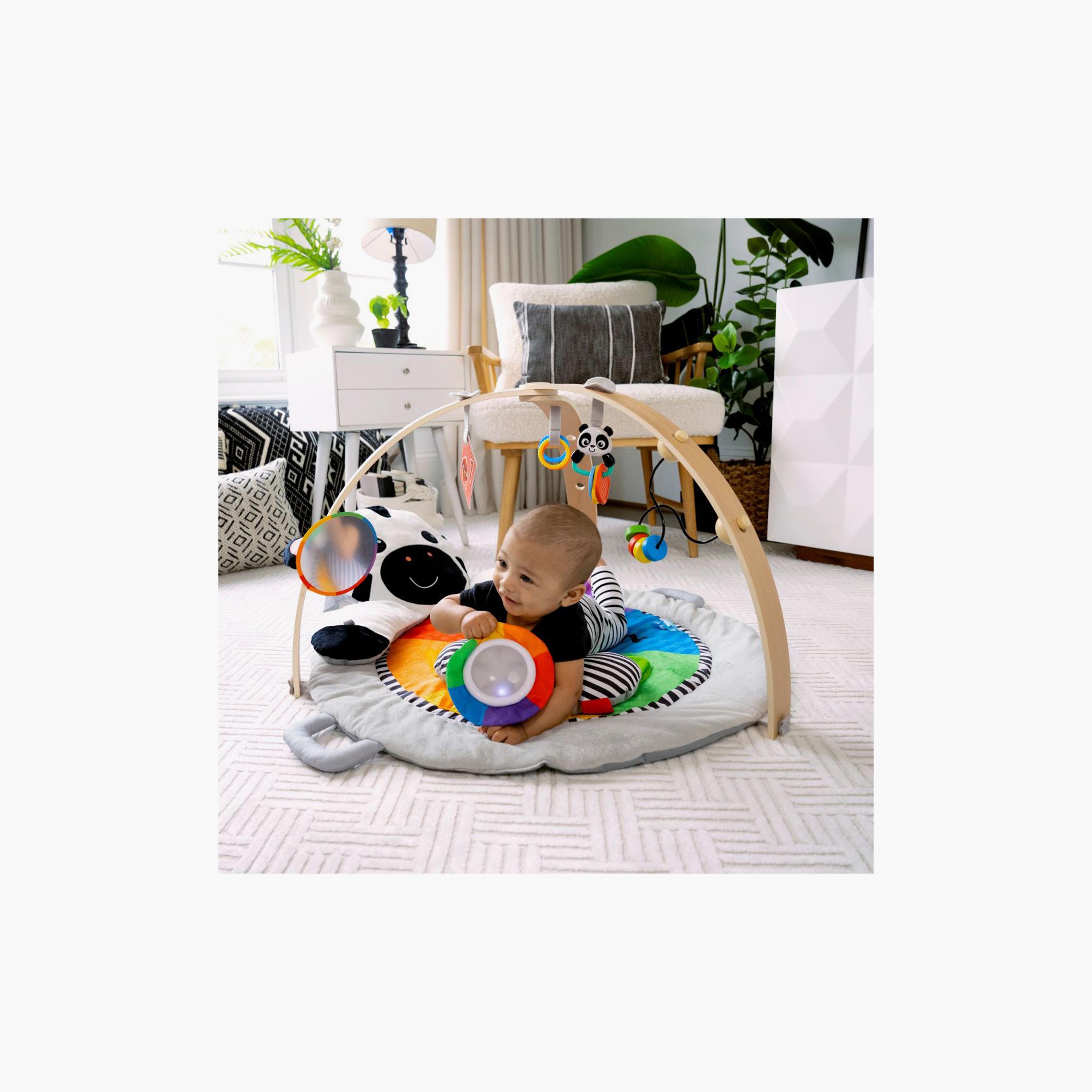 Baby Einstein Zen's Activity Milestones Plush Gym with Wooden Bar - 0-12 Months-baby-infantactivity-playgyms-image-4