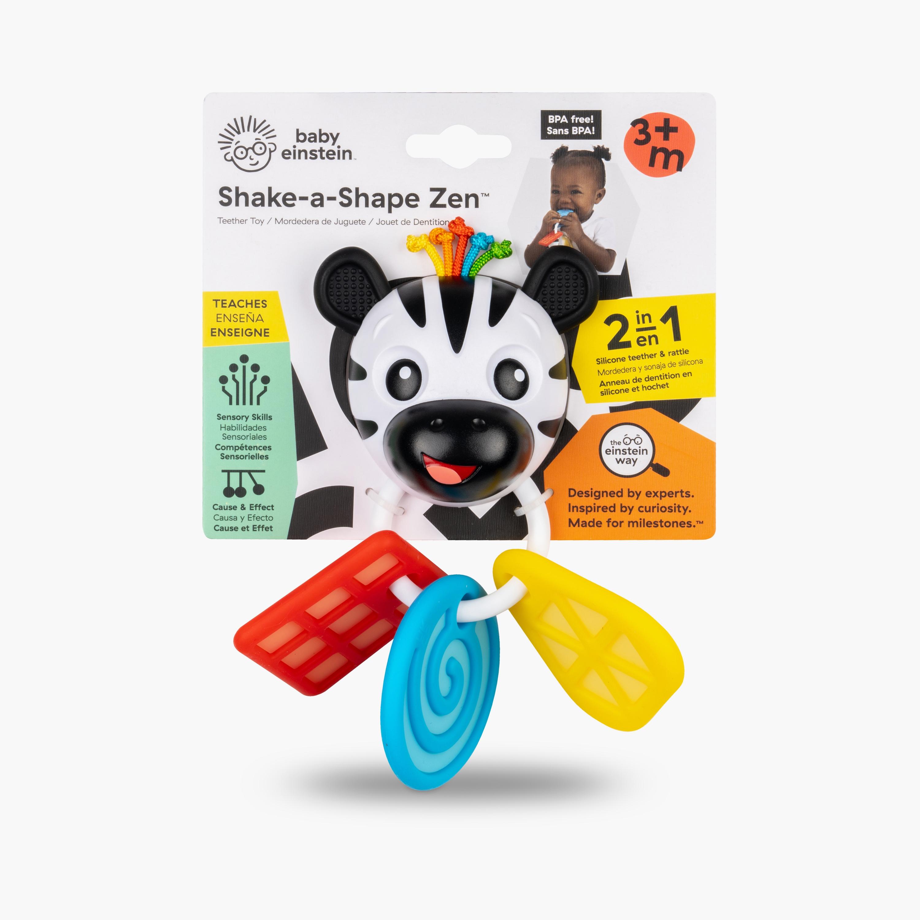Baby Einstein 2-In-1 Shake-A-Shape Zen Teether & Rattle Toy - 3 Months+-toys-babyandtoddlertoys-rattlesandteethers-image-7