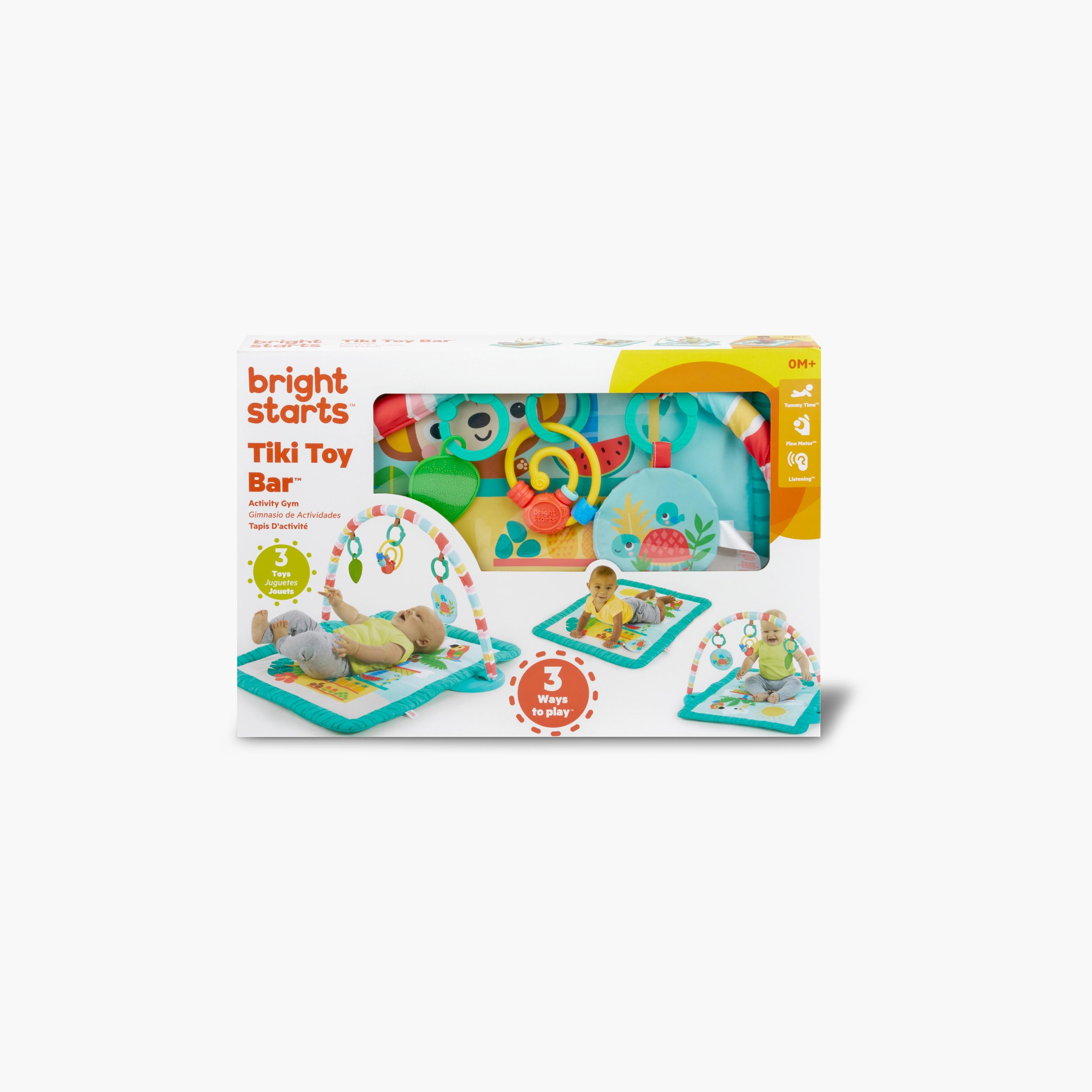 Bright Starts Tiki Toy Bar Activity Gym - 0 Months+-baby-infantactivity-playgyms-image-2