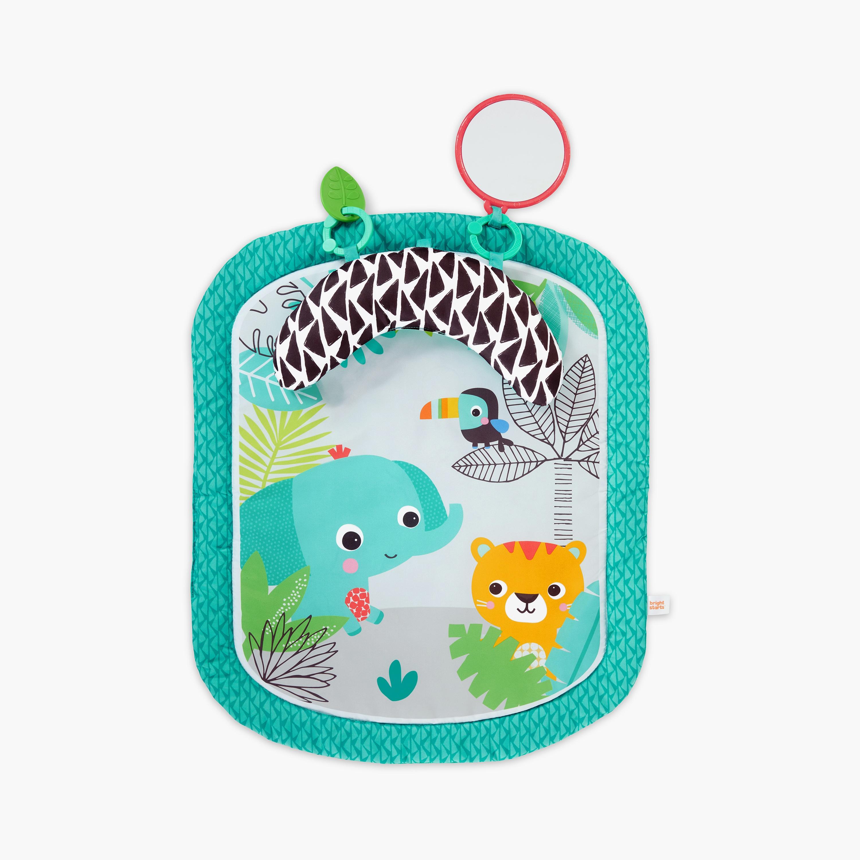 Bright Starts Totally Tropical Prop & Play Baby Activity Mat with Toys - Multicolour - Newborn+-baby-infantactivity-playpensandplaymats-image-1