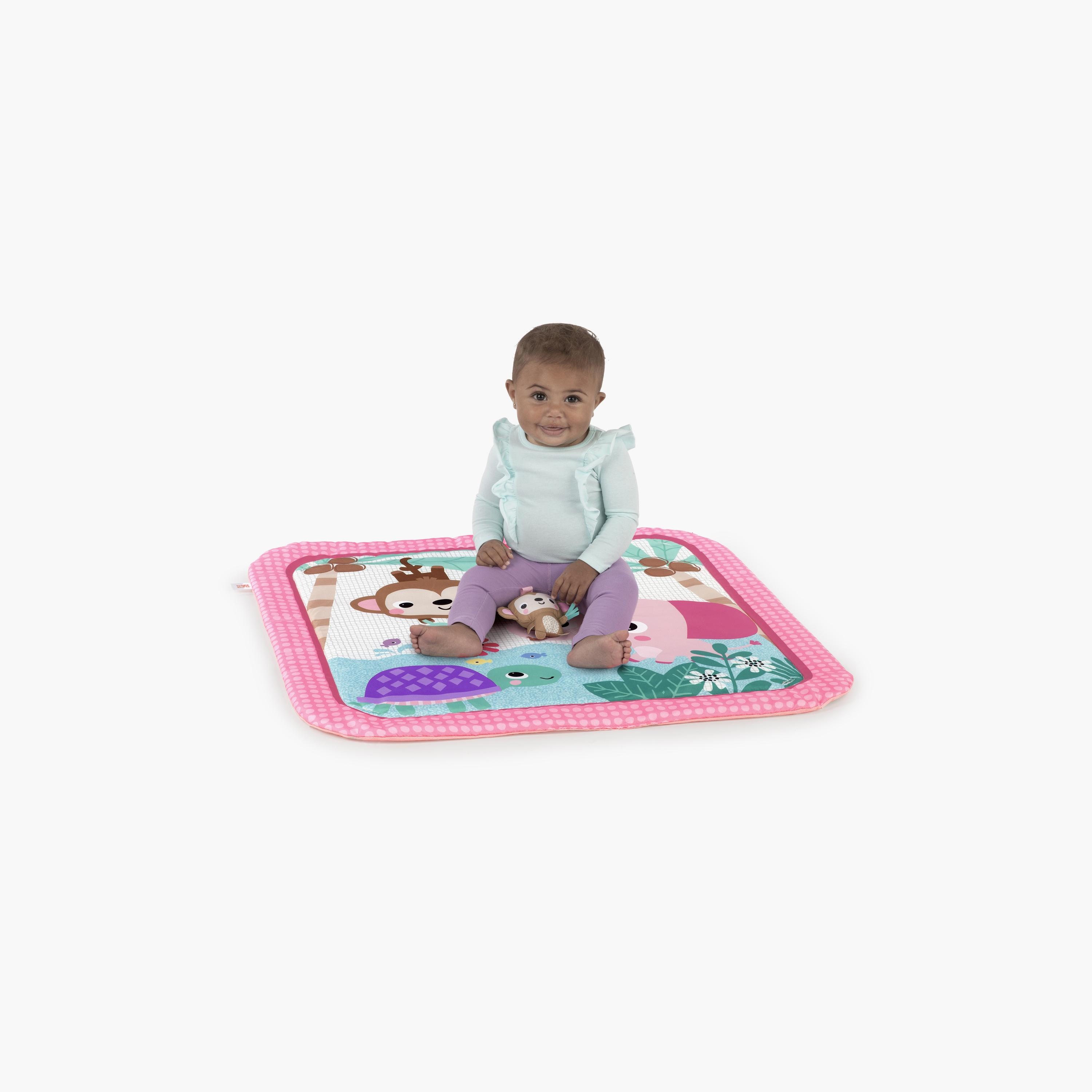 Bright Starts Safari Activity Washable Play Mat with 4-Piece Toy - Pink & Purple - Newborn+-baby-infantactivity-playpensandplaymats-image-5