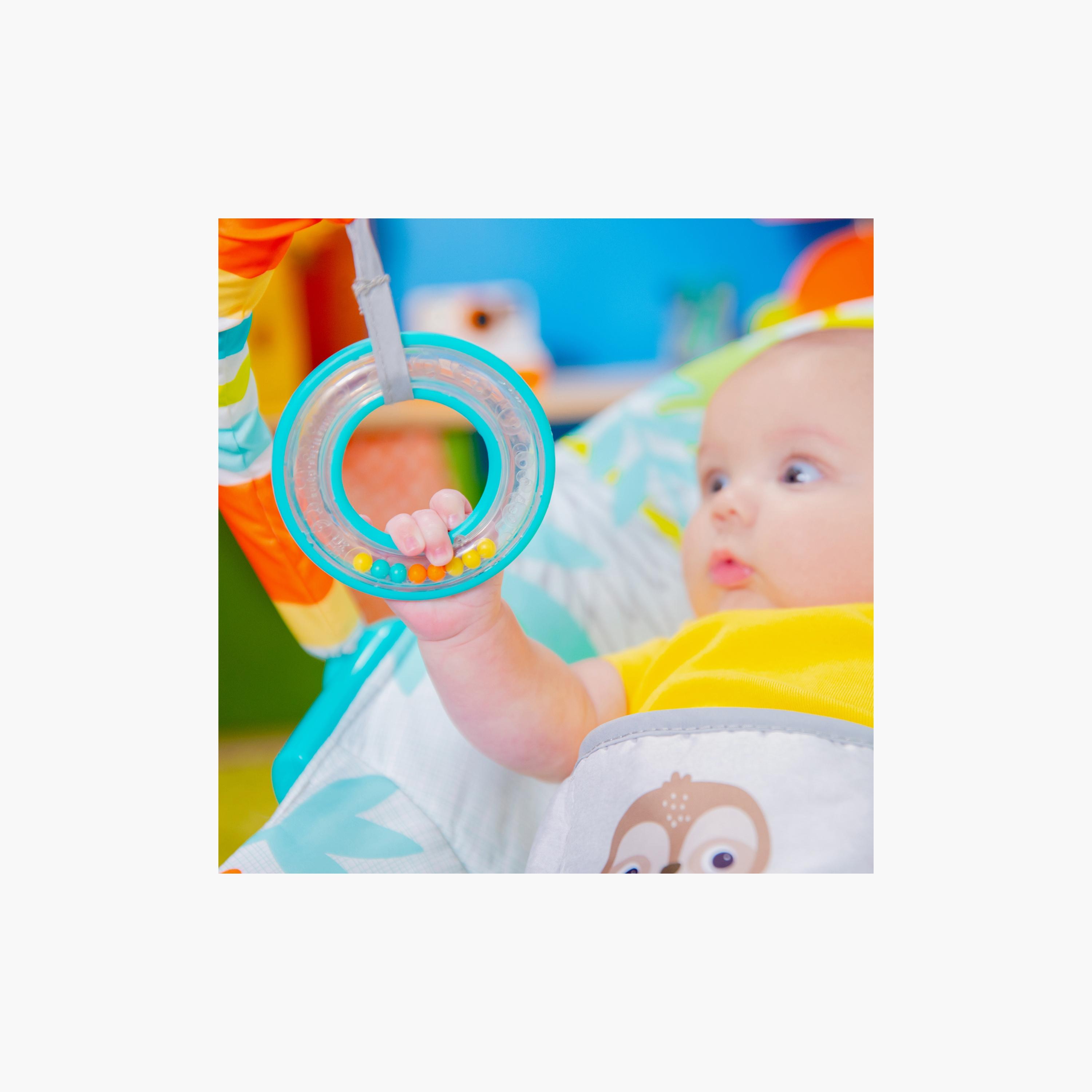 Bright Starts Baby Bouncer Seat with Toy Bar & Hanging Toys - Rainforest Vibes - 0-6 Months-baby-infantactivity-bouncers-image-5