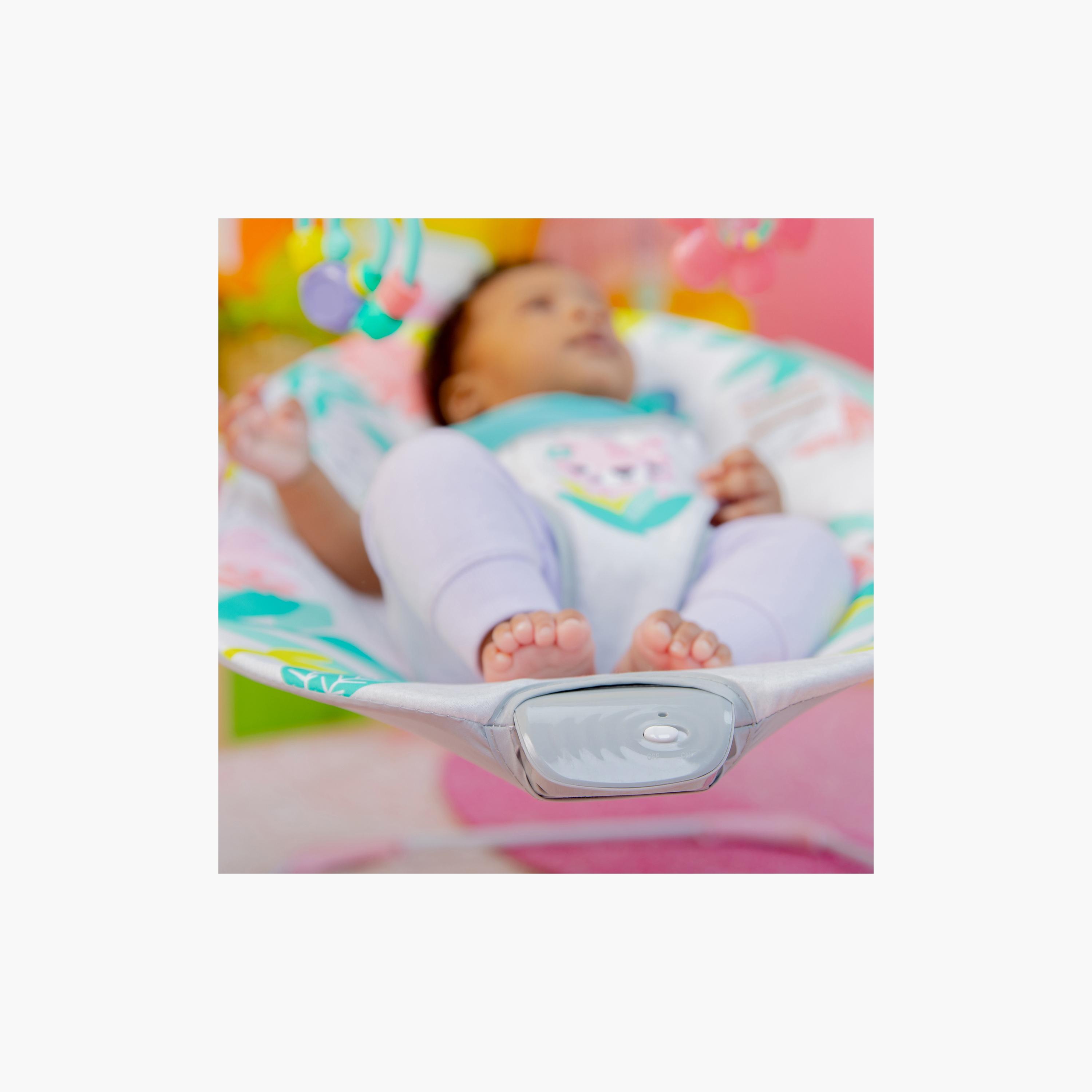 Bright Starts Baby Bouncer Seat with Toy Bar & Hanging Toys - Rainforest Vibes - 0-6 Months-baby-infantactivity-bouncers-image-7
