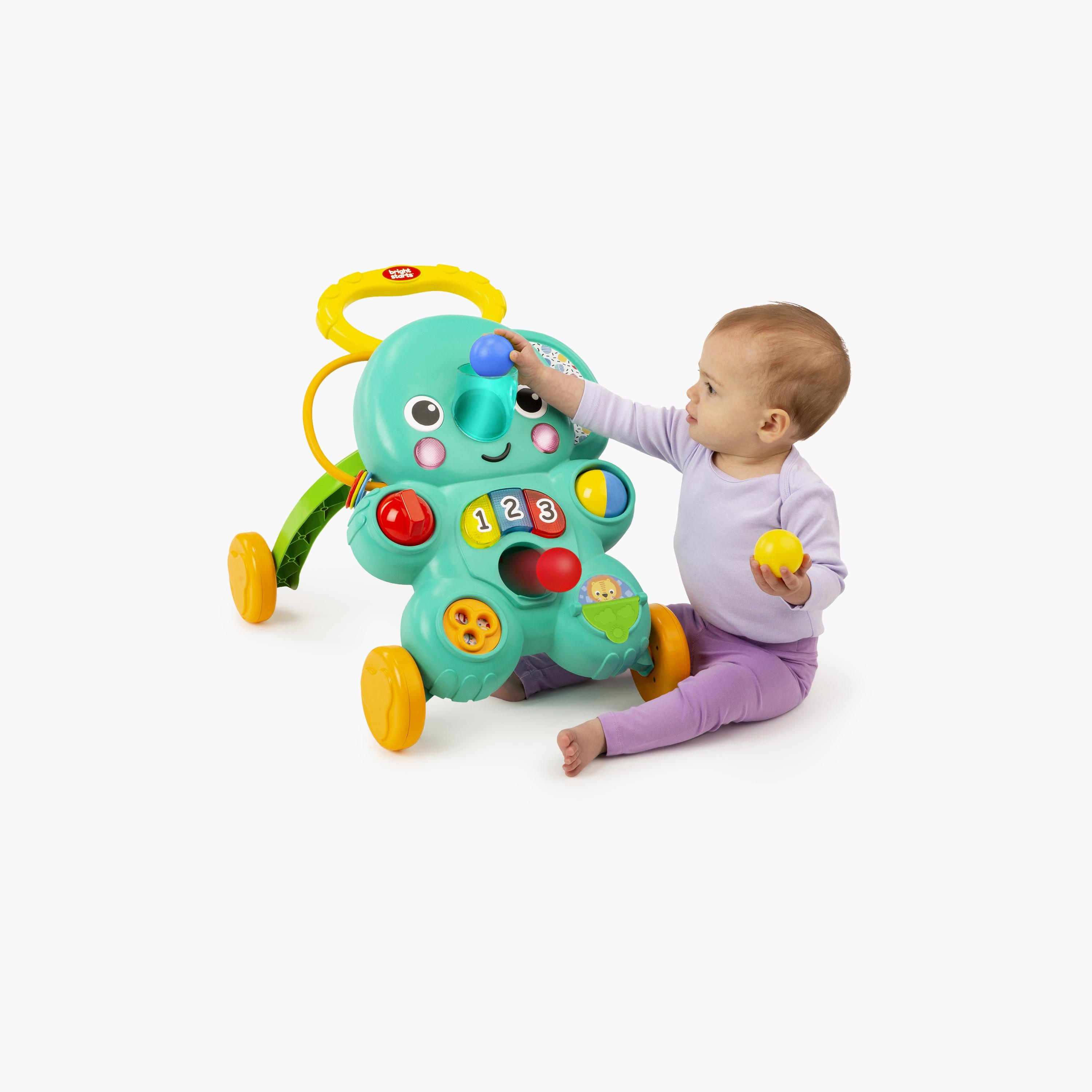 Bright Starts Stroll 'n Roll 2-in-1-Ball Push Walker - Elephant - 6 Months+-baby-infantactivity-walkers-image-1
