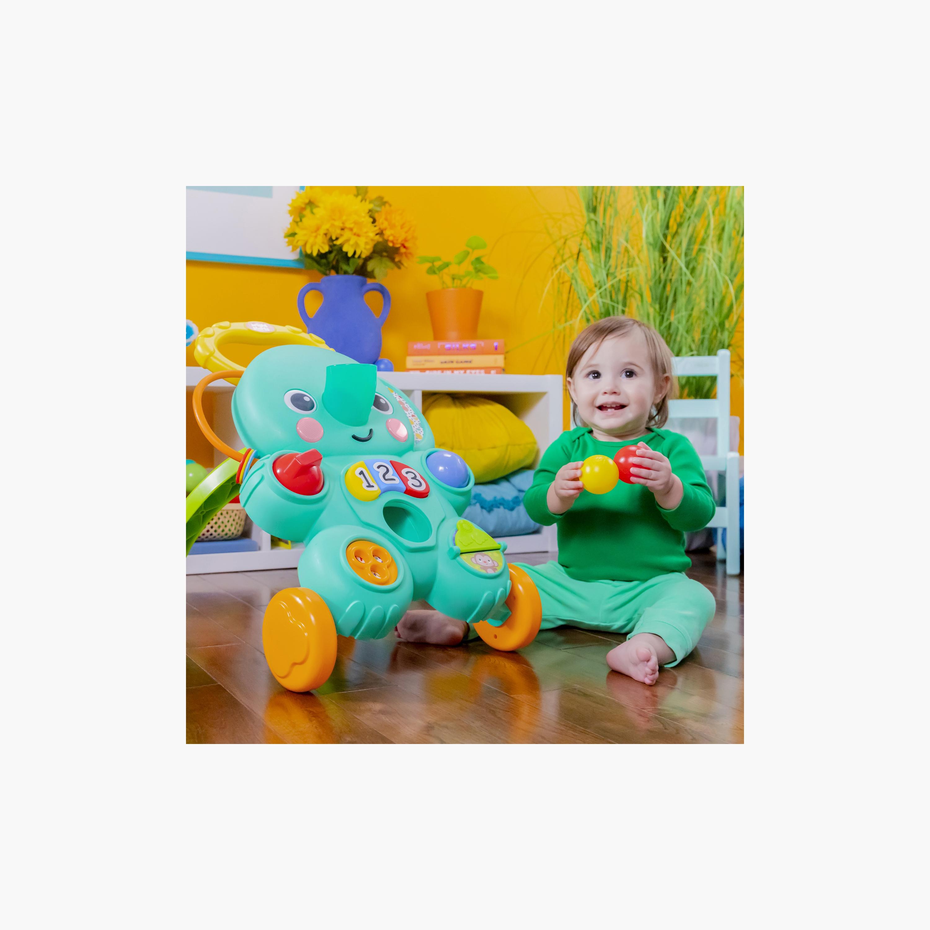 Bright Starts Stroll 'n Roll 2-in-1-Ball Push Walker - Elephant - 6 Months+-baby-infantactivity-walkers-image-4